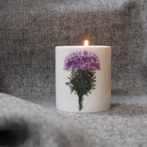CANDLE - THISTLE - Hand-poured scented Ceramic pot Candle in a gift box