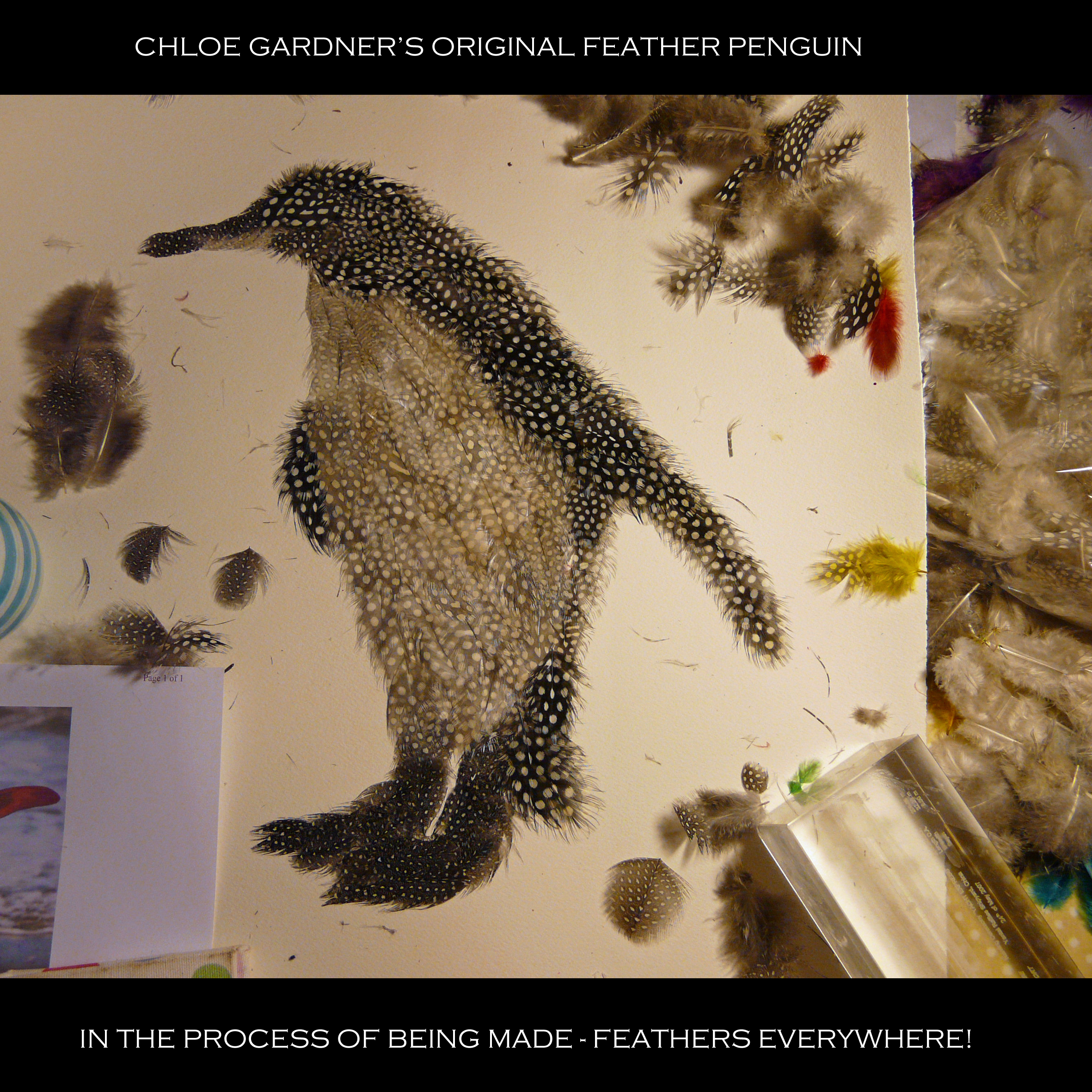 the original feather penguin being made