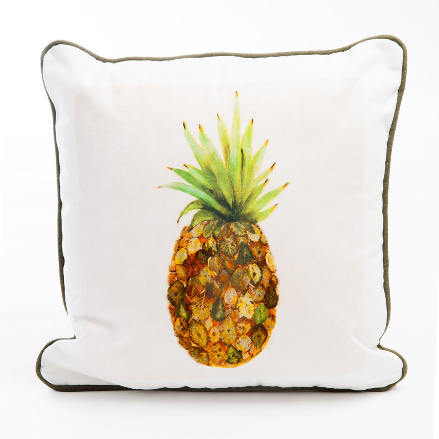 SQUARE CUSHION - Leafy Pineapple