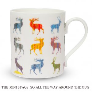 Multi Coloured Stags Mug