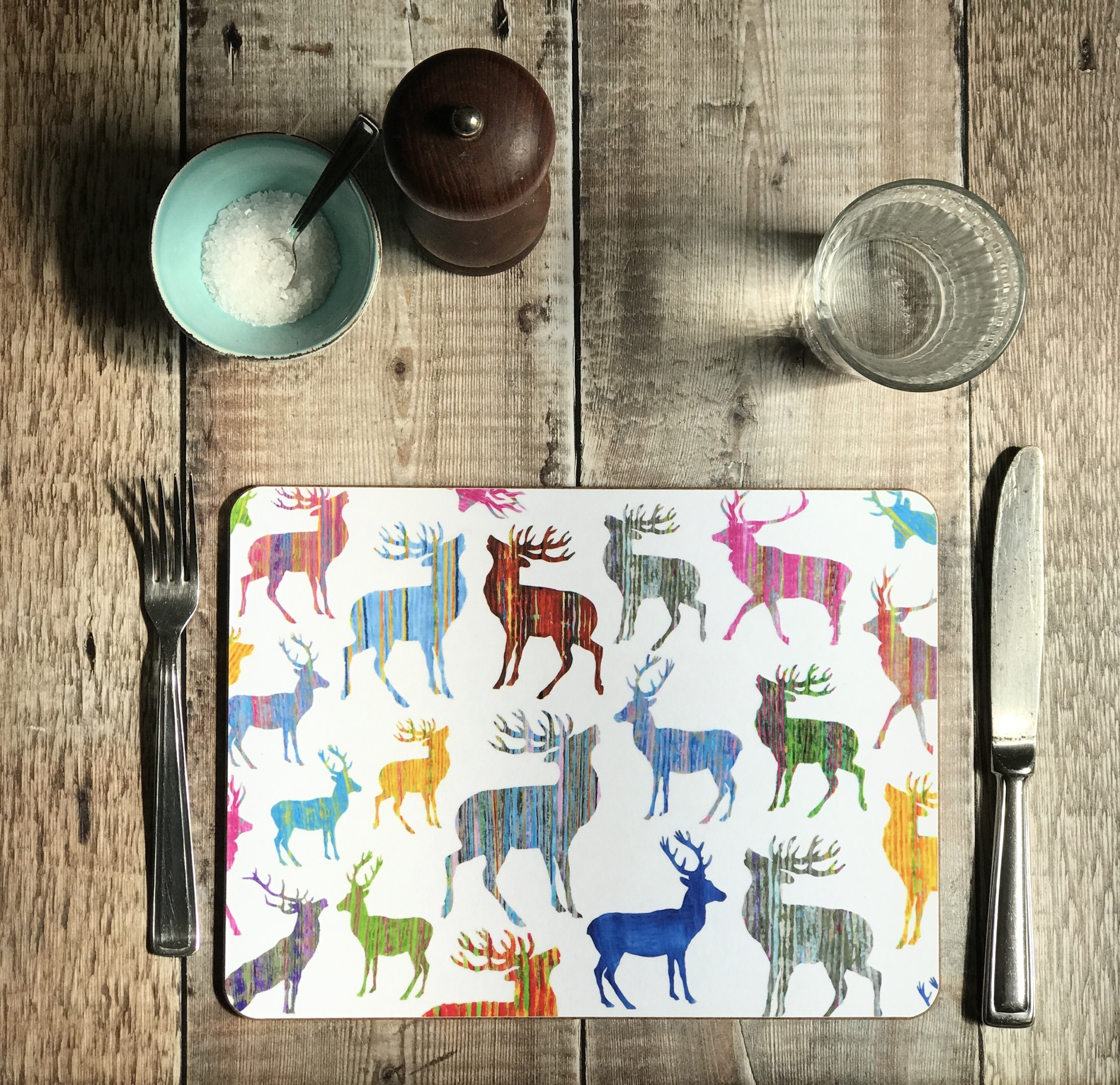 TABLEMAT - Oblong - MultiMulti Stag Design