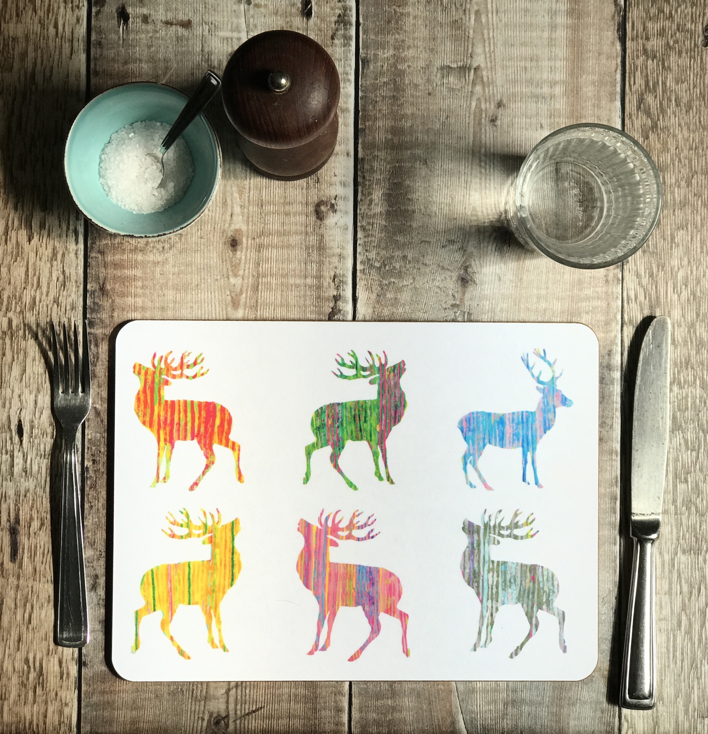 TABLEMAT - Oblong - Stags Design