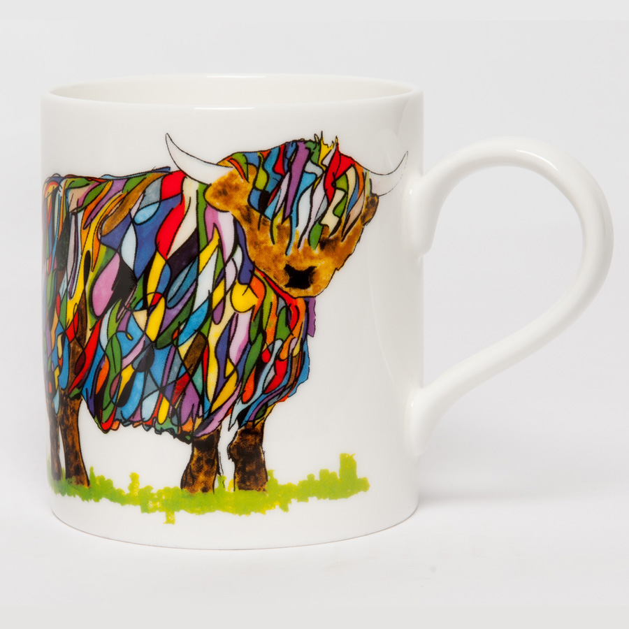 POP MUG - Bright Highland Cow Design POP MUG - Bright Highland Cow Design