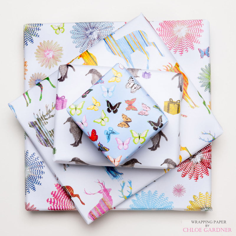 WRAPPING PAPER - Butterflies - 5 sheets