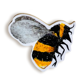 TINY image new style bee magnet on white