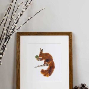 Deposit for Squirrel with Acorn Print - please read description for total.