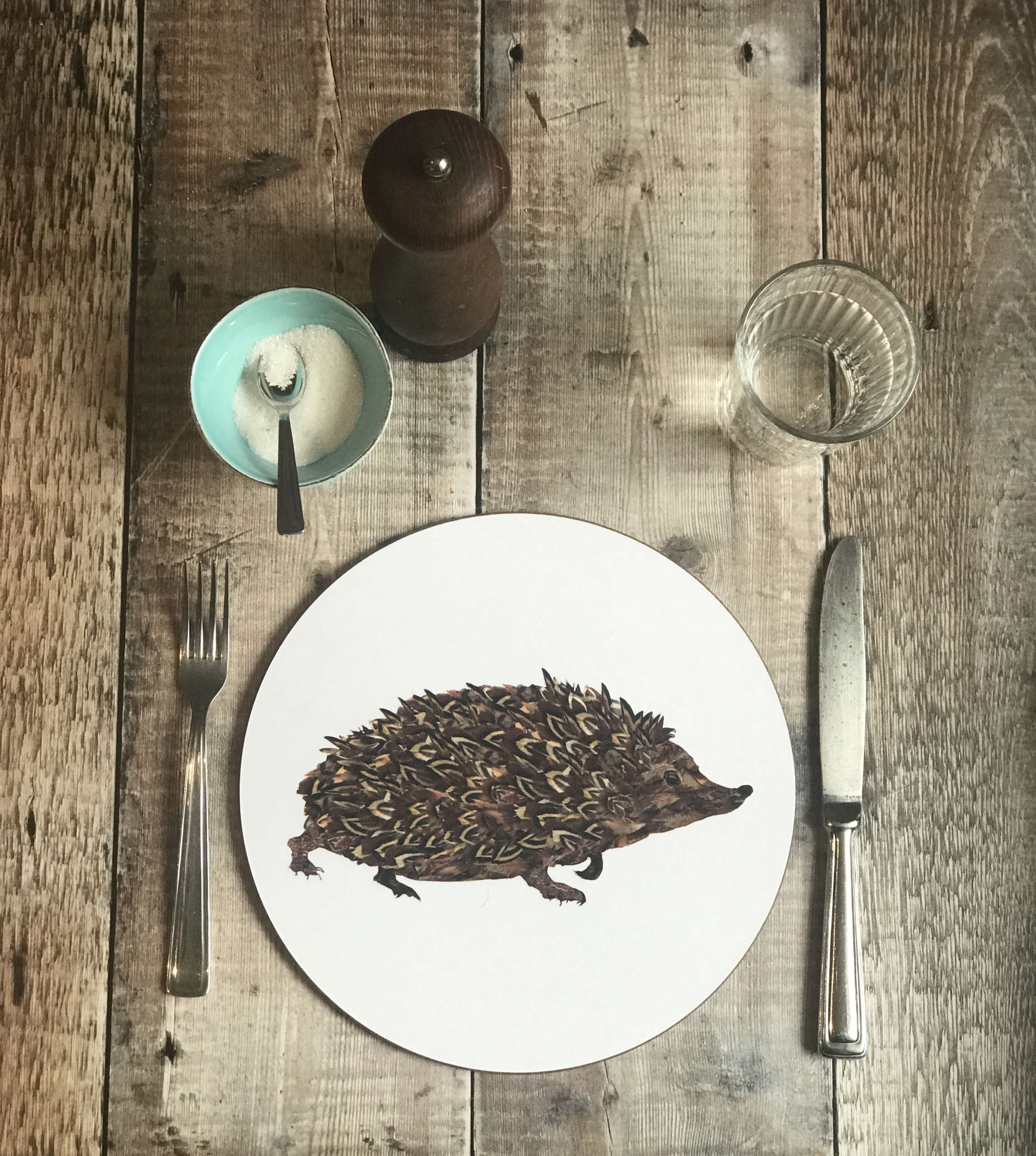 ROUND TABLEMAT - Hedgehog
