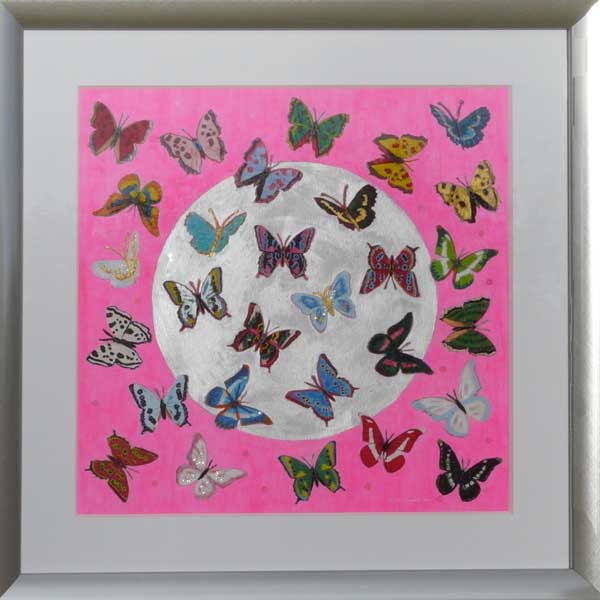 Deposit for 'Butterfly Circle - Dark Pink' Print - please read description for total.