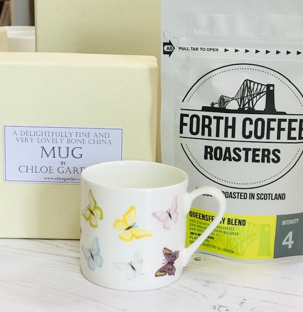 Coffee Gift Set - Butterflies Espresso Mug Coffee Gift Set - Butterflies Espresso Mug