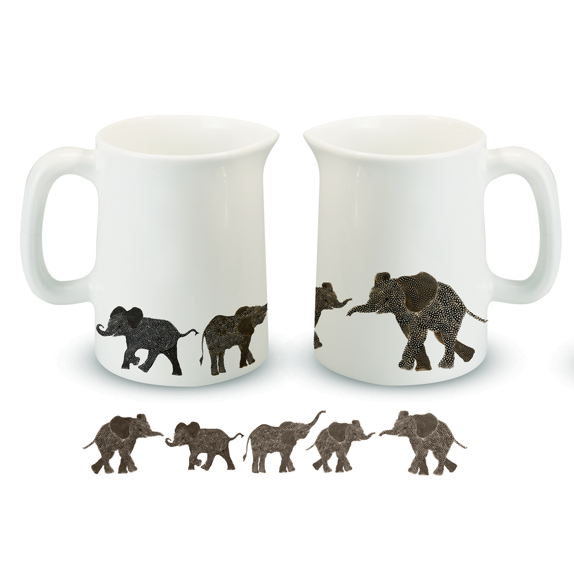 Jug 1/4 pint mini jug - Elephants