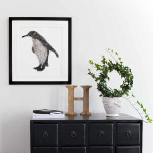 Penguin giclee print framed (deposit here - please read Description for total)