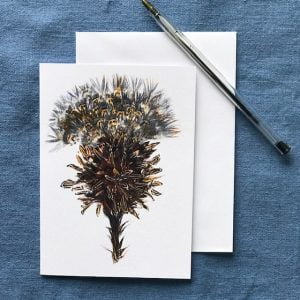 CARD A6 - Natural Thistle on White Card
