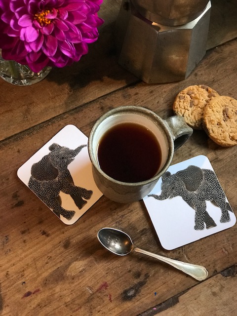 COASTER - Large Elephant Facing Right Design COASTER - Large Elephant Facing Right Design