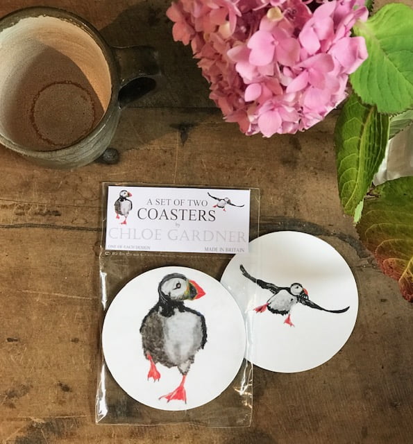 COASTER - Set of 2 - Puffin Running and Puffin Flying