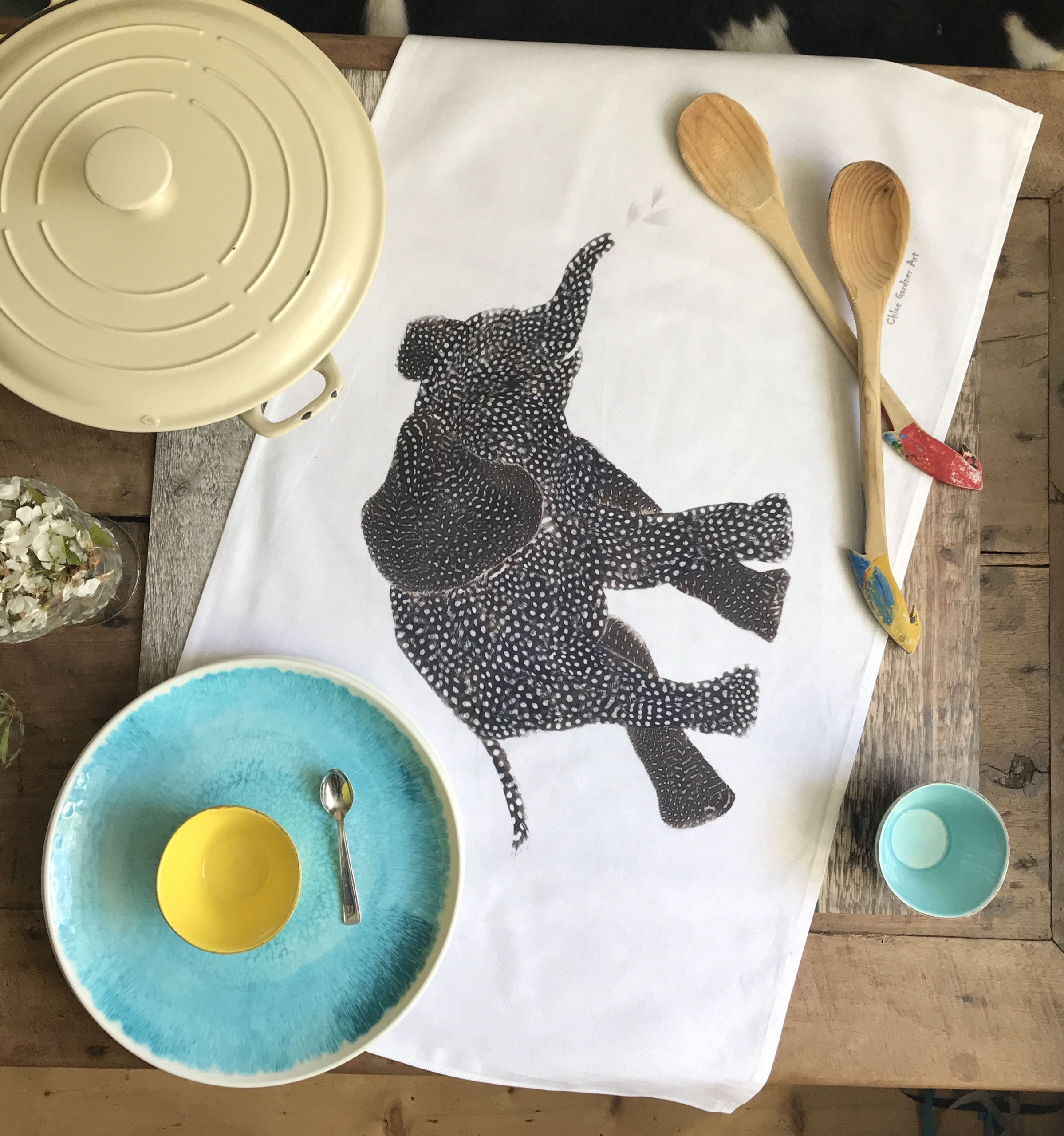 TEA TOWEL IN A GIFT BAG - Large Elephant