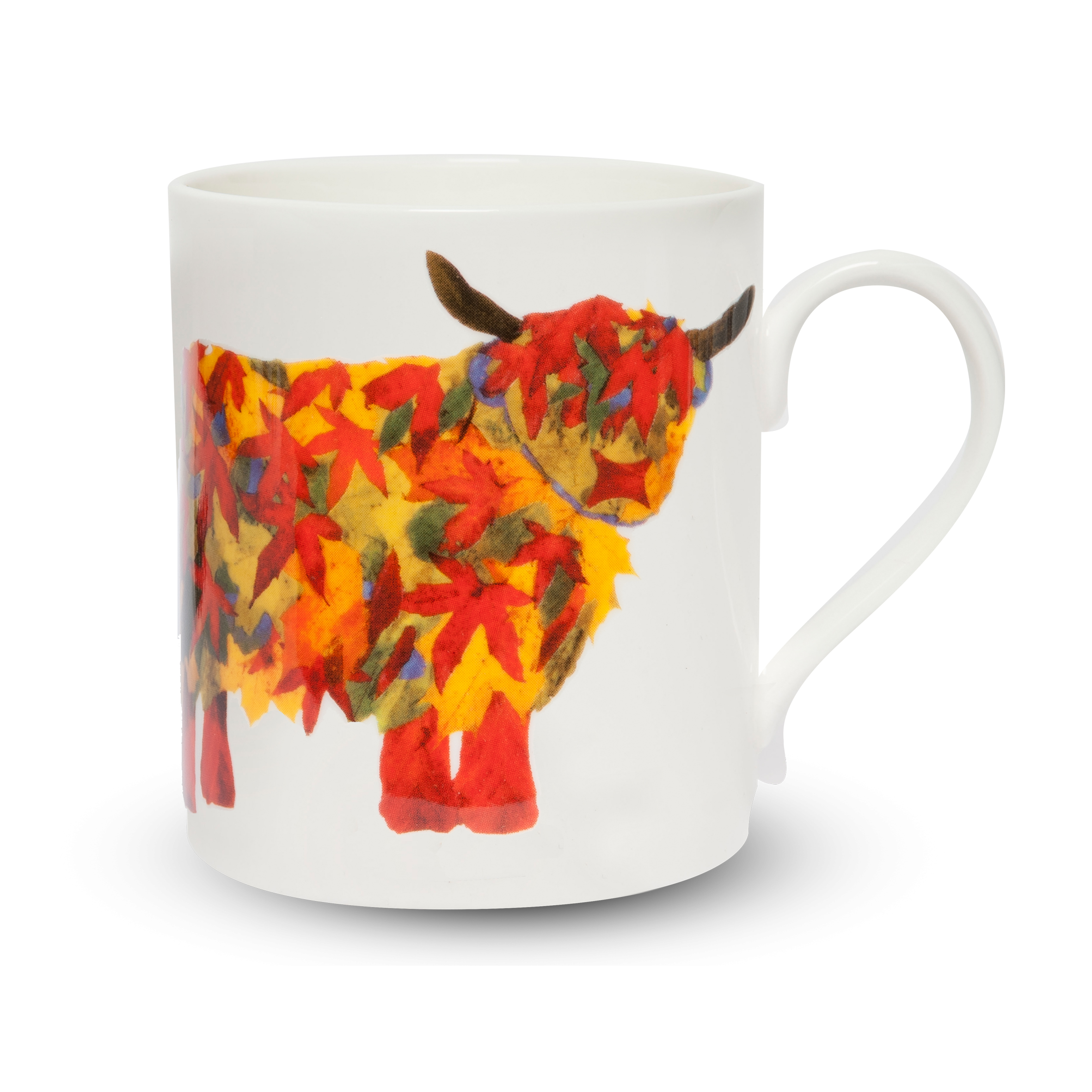 Leafy Highland Cow Mug in POP Size Leafy Highland Cow Mug in POP Size