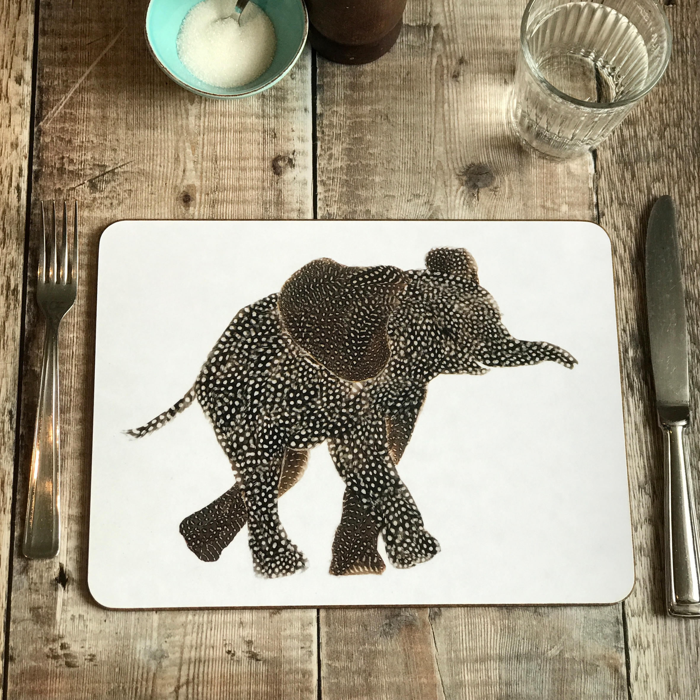 TABLEMAT - Oblong - Elephant Design