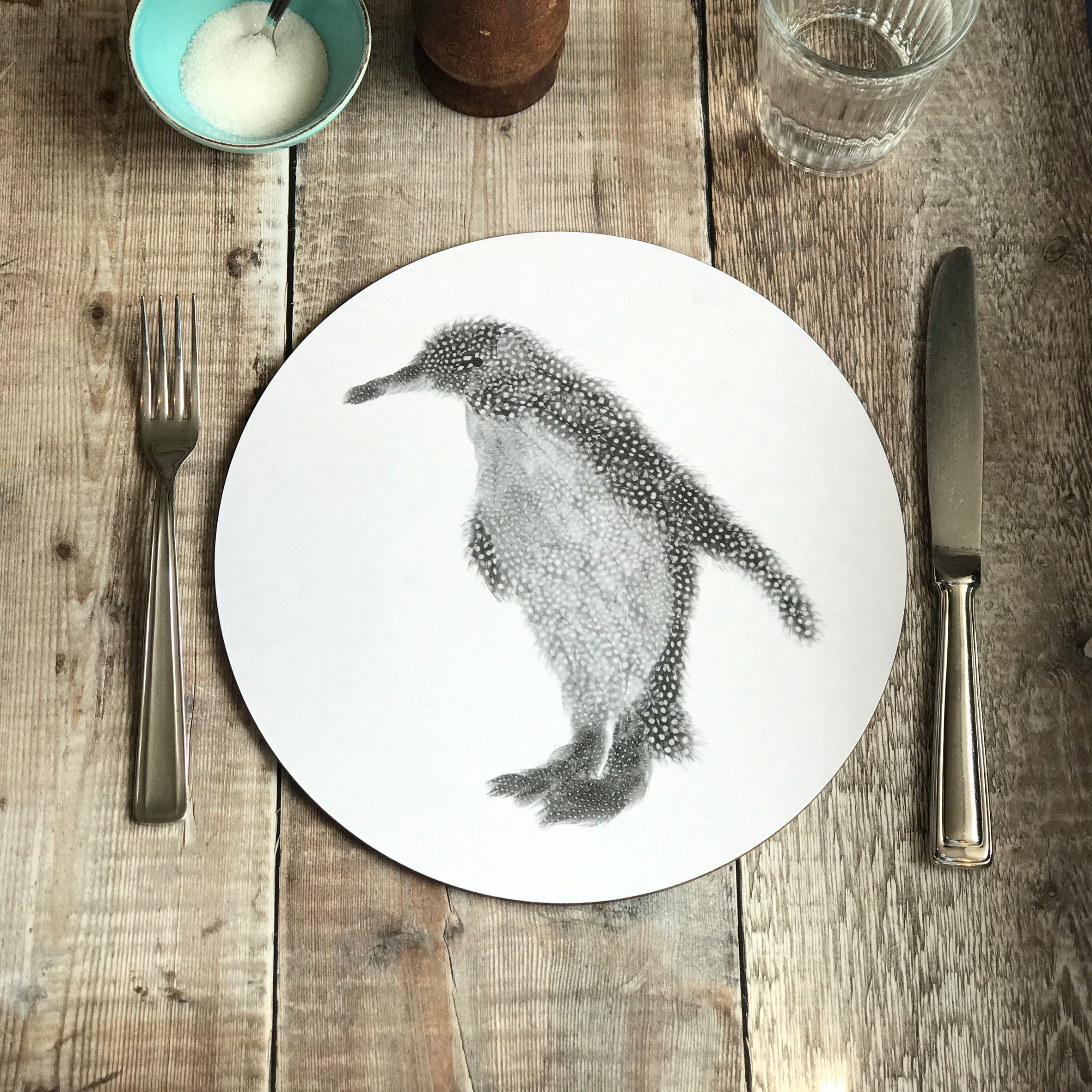 ROUND TABLEMAT -  Penguin