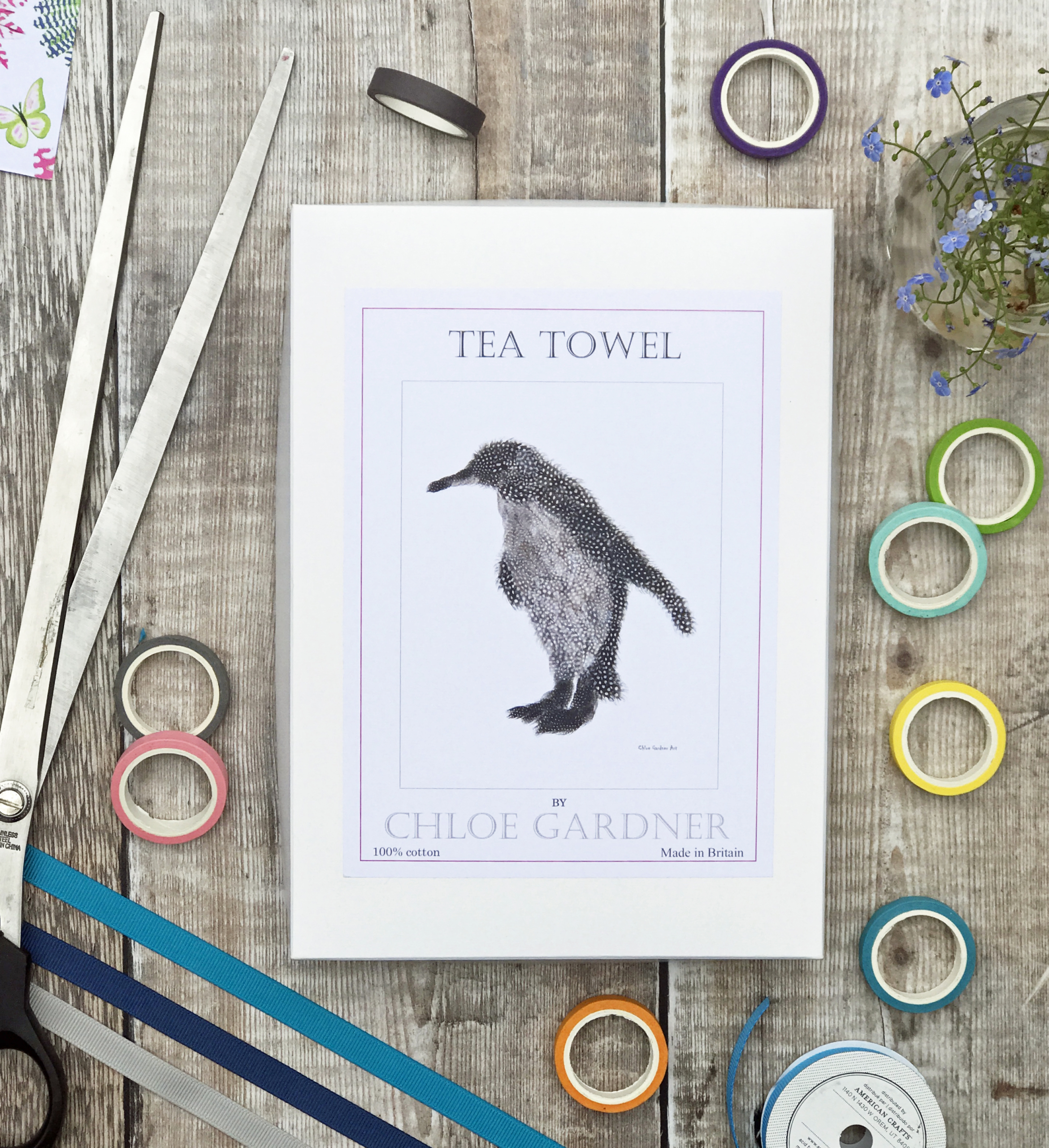 TEATOWEL BOXED PENGUIN