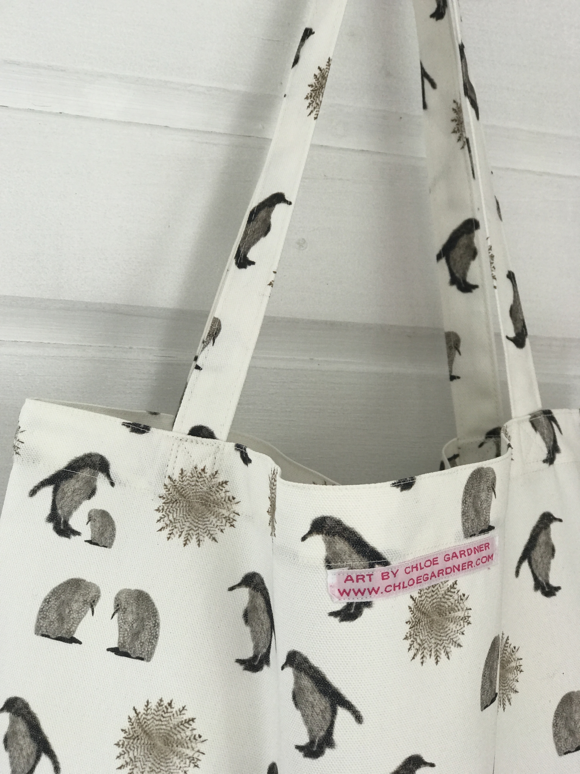 Large Bag Penguins Repeat with Penguin handles