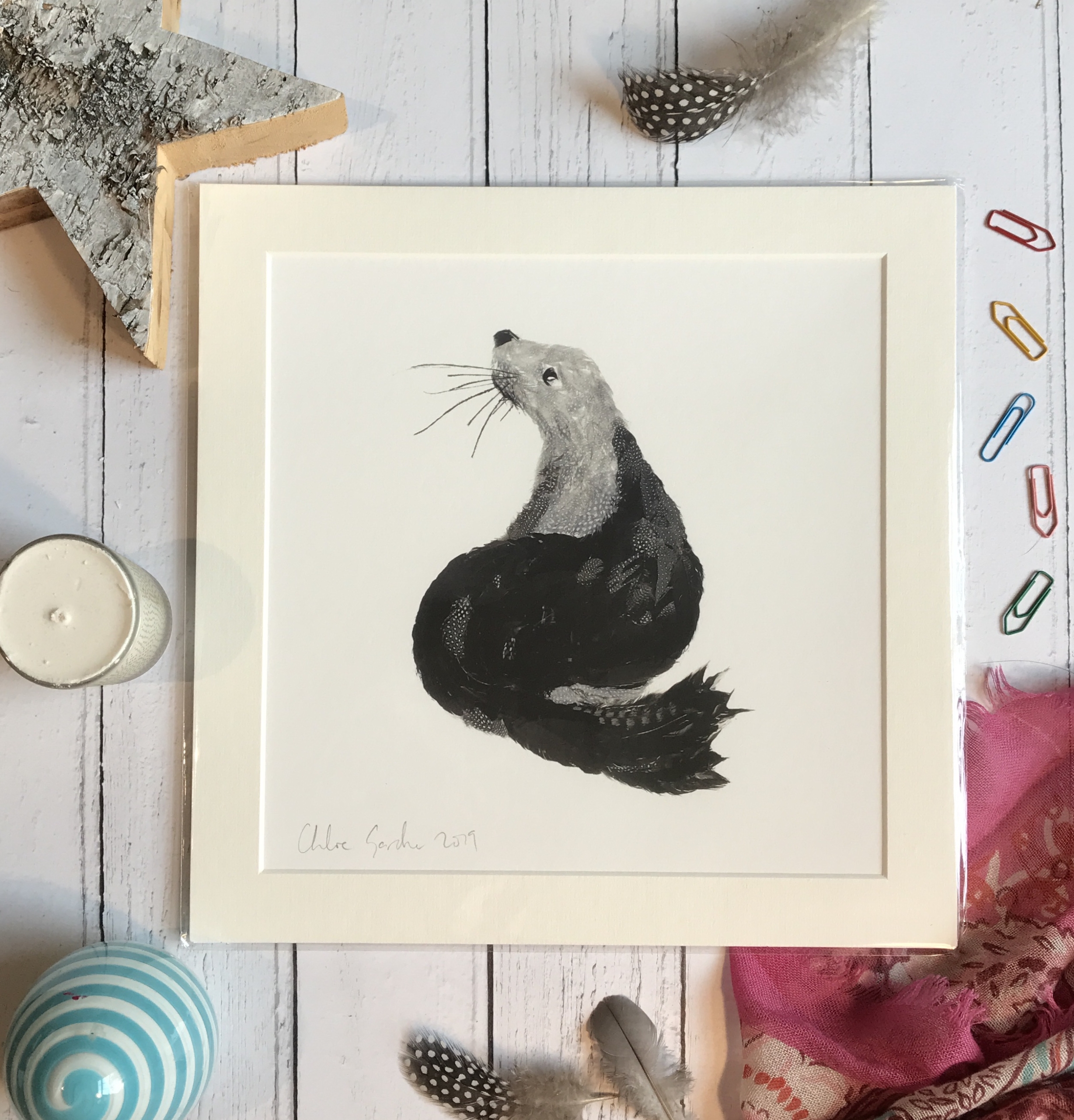 Unframed Print - Square in a mount and bag for 12 inch frame - SEAL  (Avail:3 02/24)