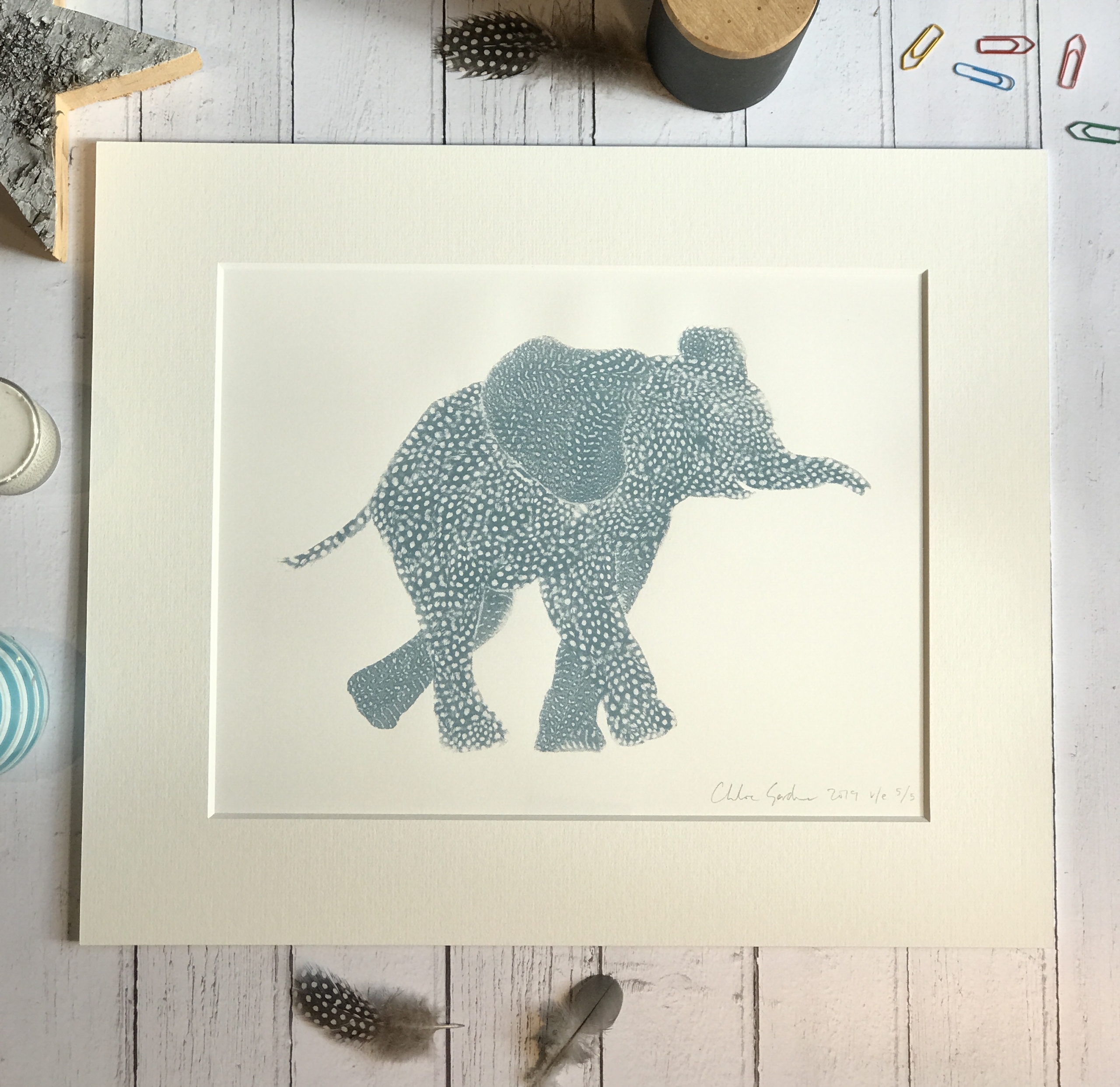 Screen Print Edition of 5- Small- Farrow & Ball A Elephant facing right