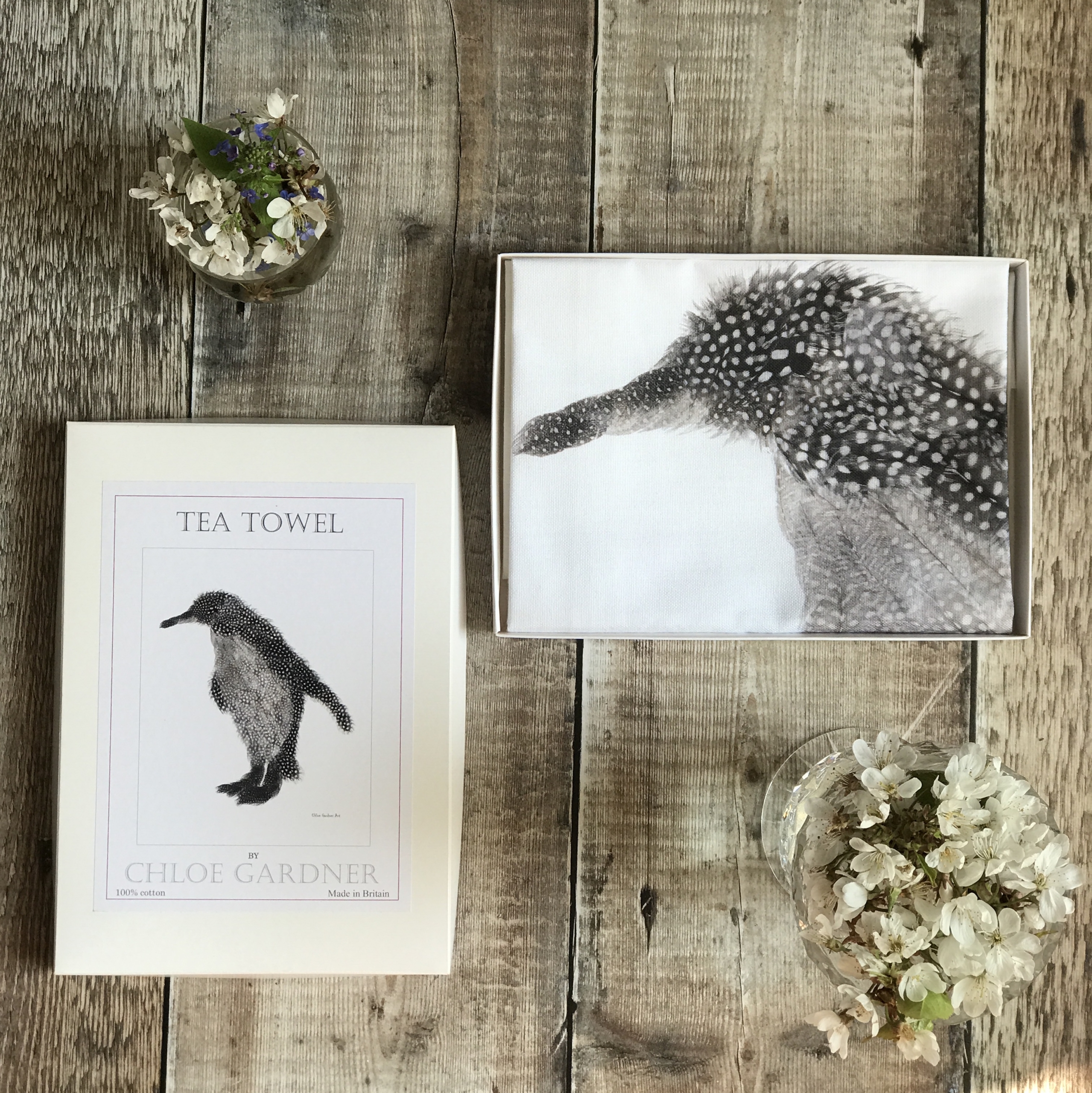 A GIFT BOXED TEA TOWEL - Penguin Design