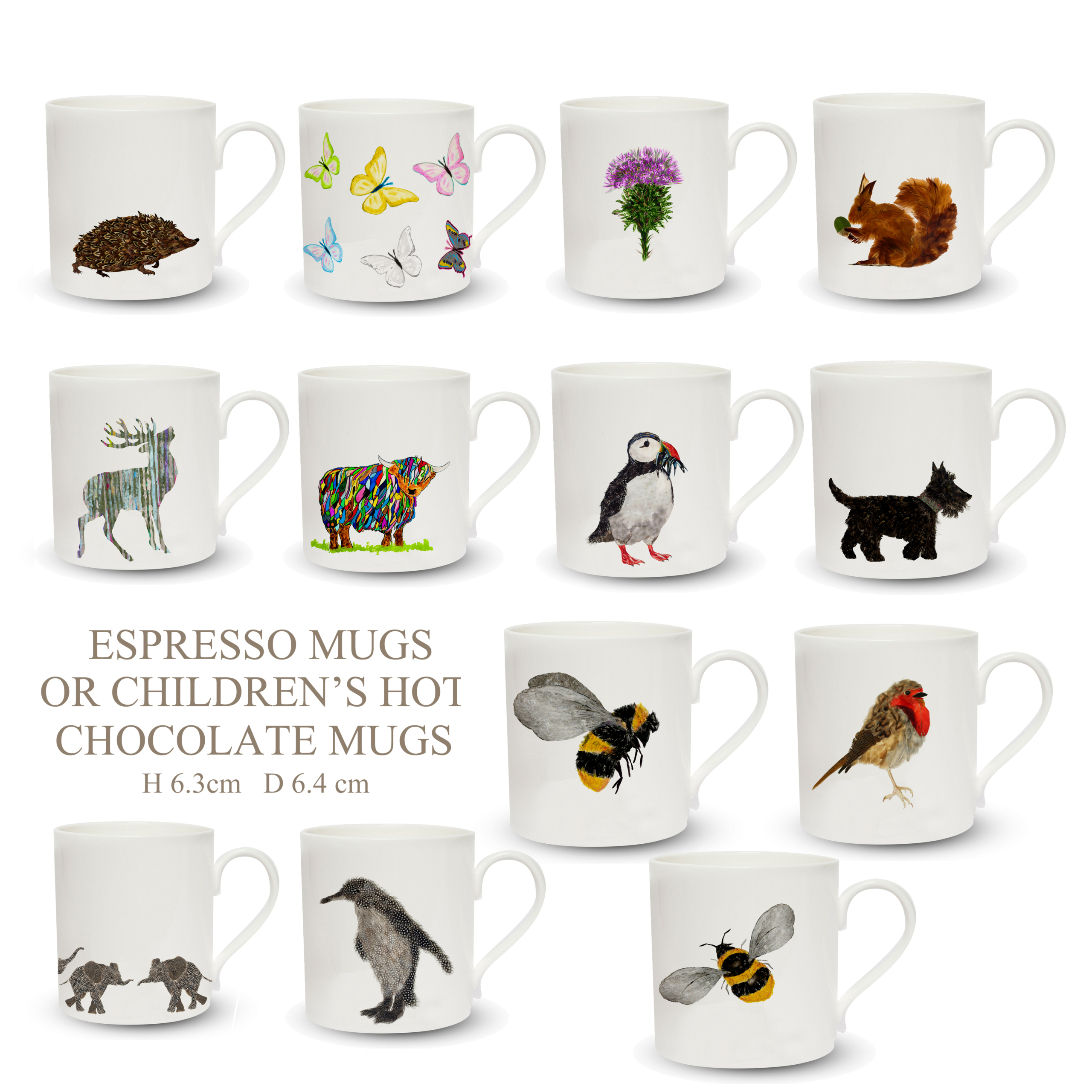 all espresso mugs together