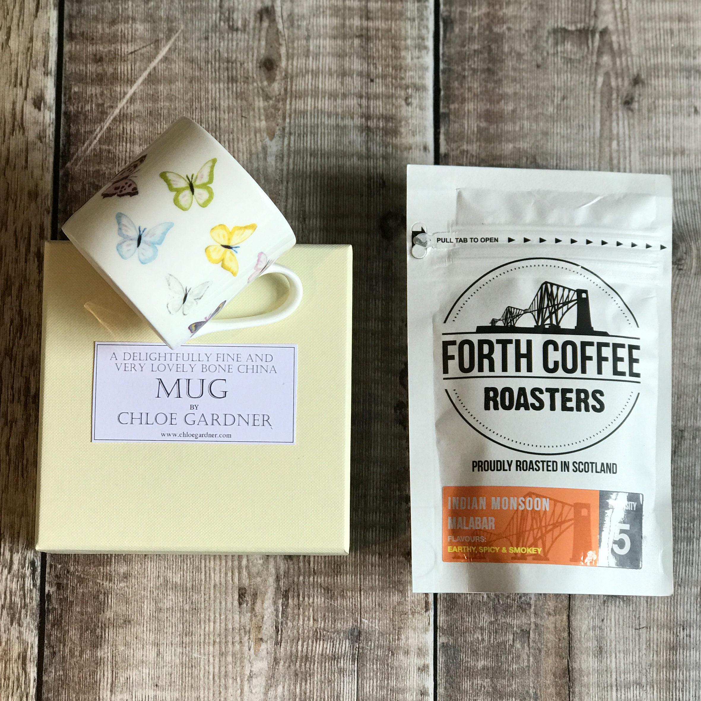 coffee gift set 1 espresso butterflies