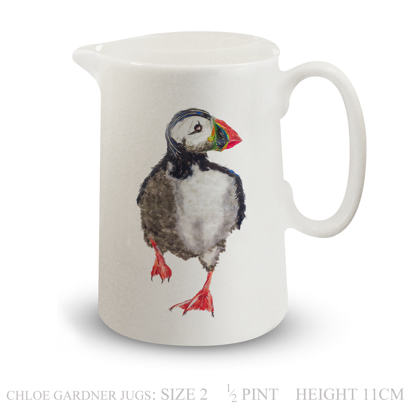 Jug- Half pint- PUFFIN RUNNING Design