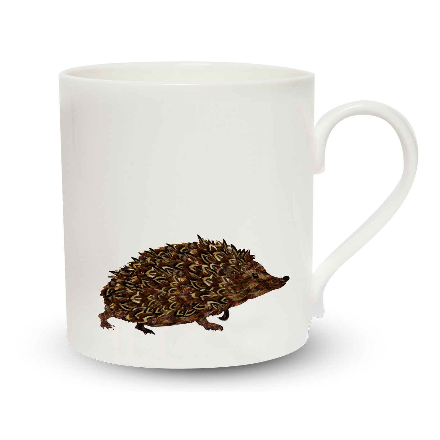 mug espresso feather hedgehog