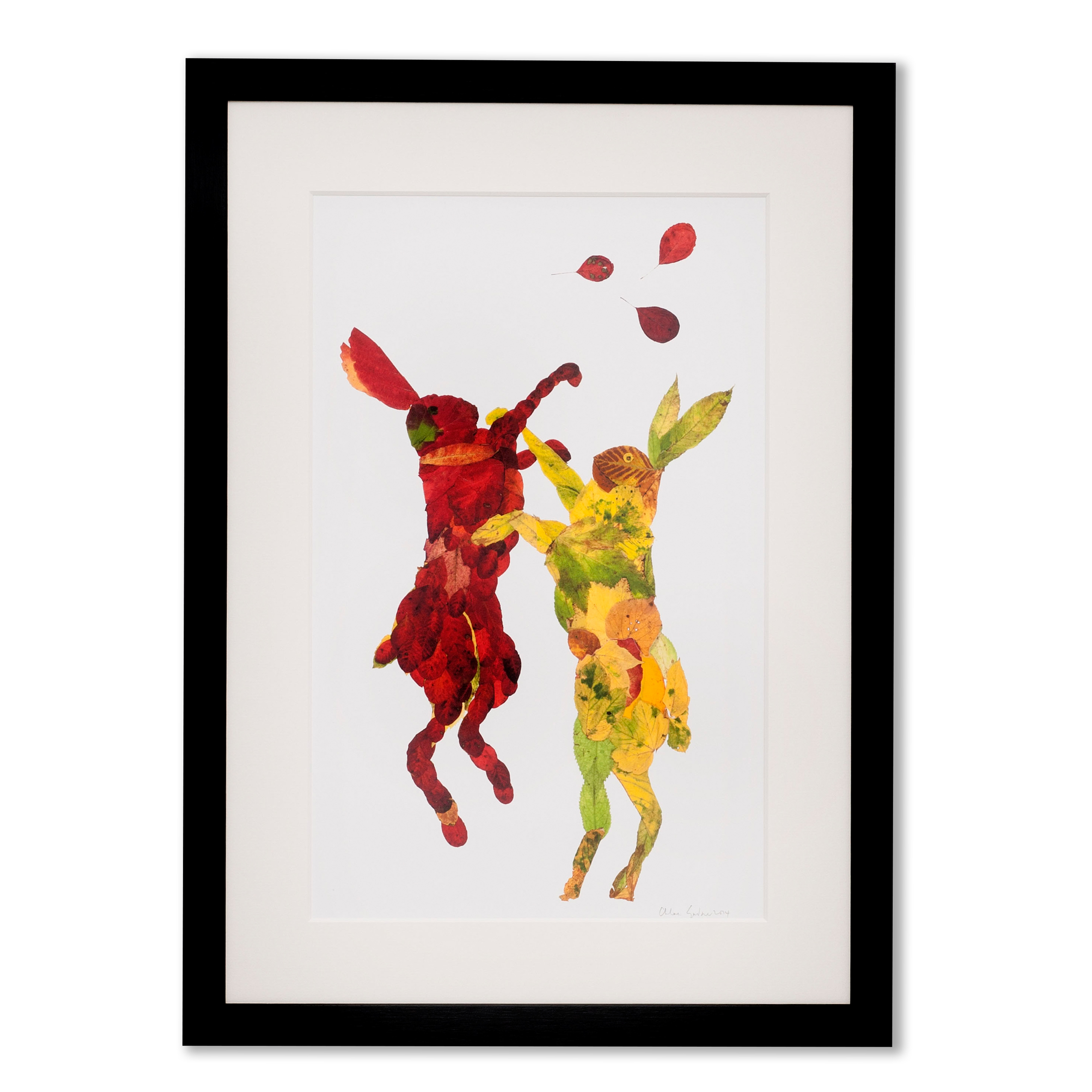 Order a 'Boxing Leaf Hares' Print - various sizes & frames