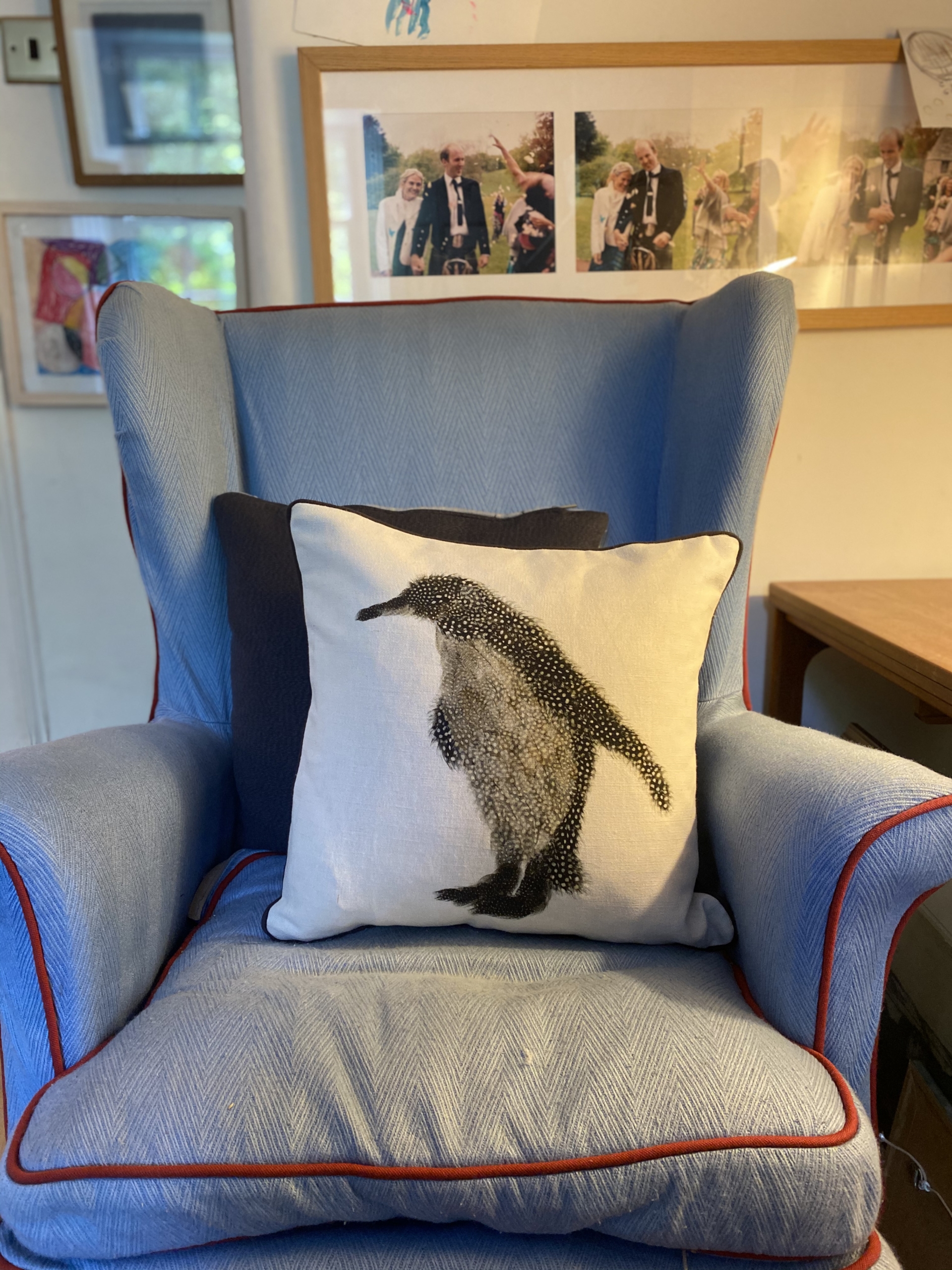 penguin FL charcoal piping from afar