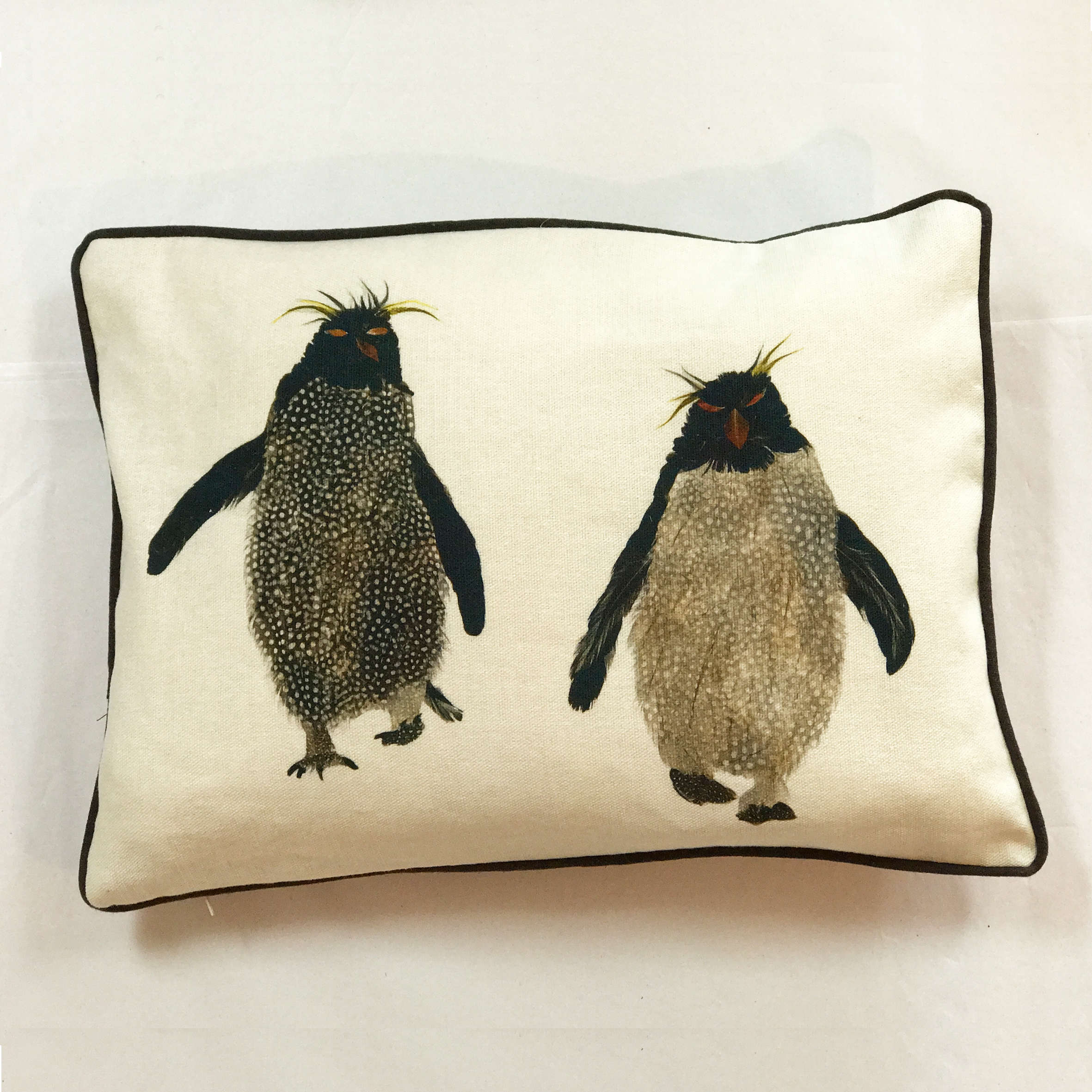 Rockhopper pair cushion charcoal piping on white square image A