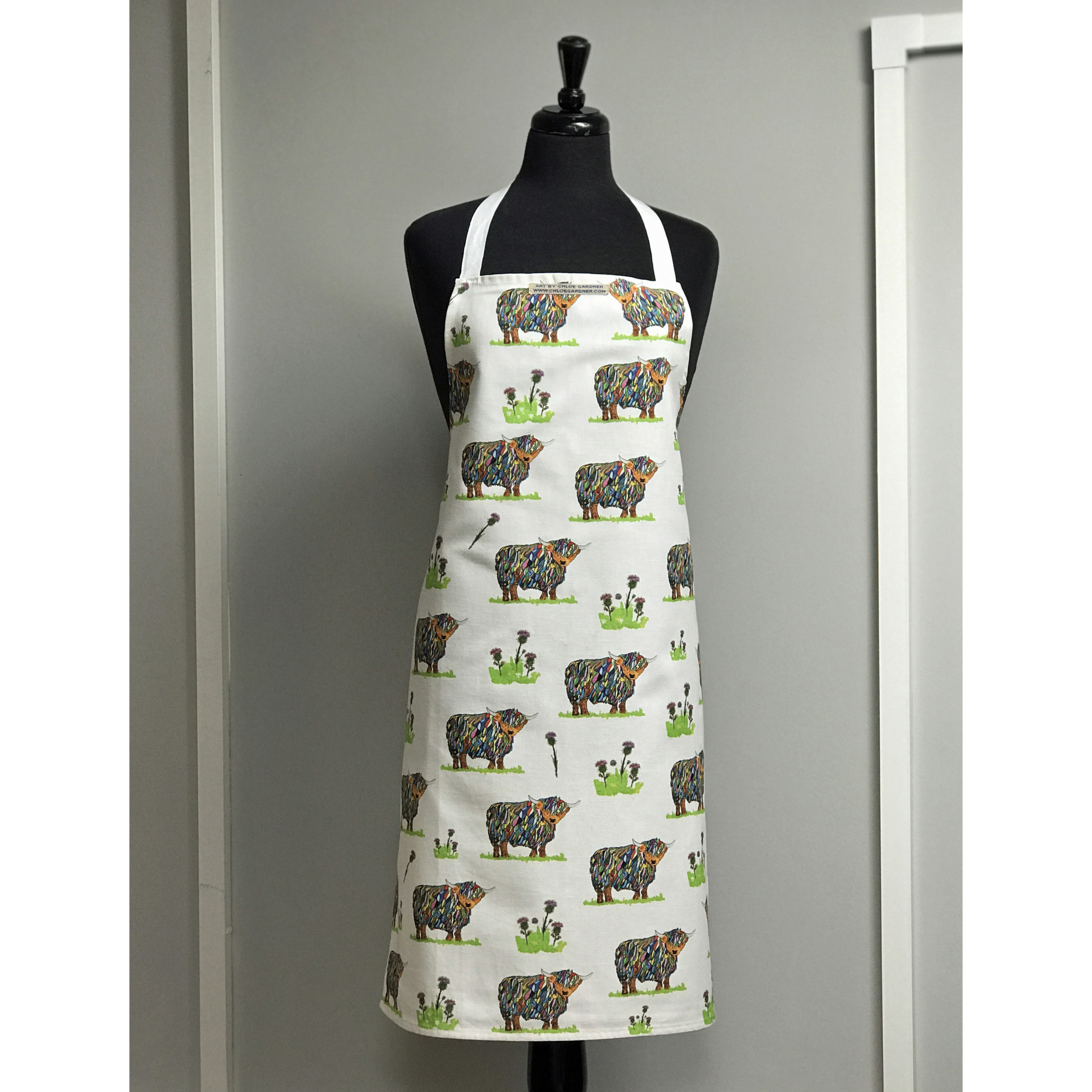 APRON - Bright Highland Cow Repeat