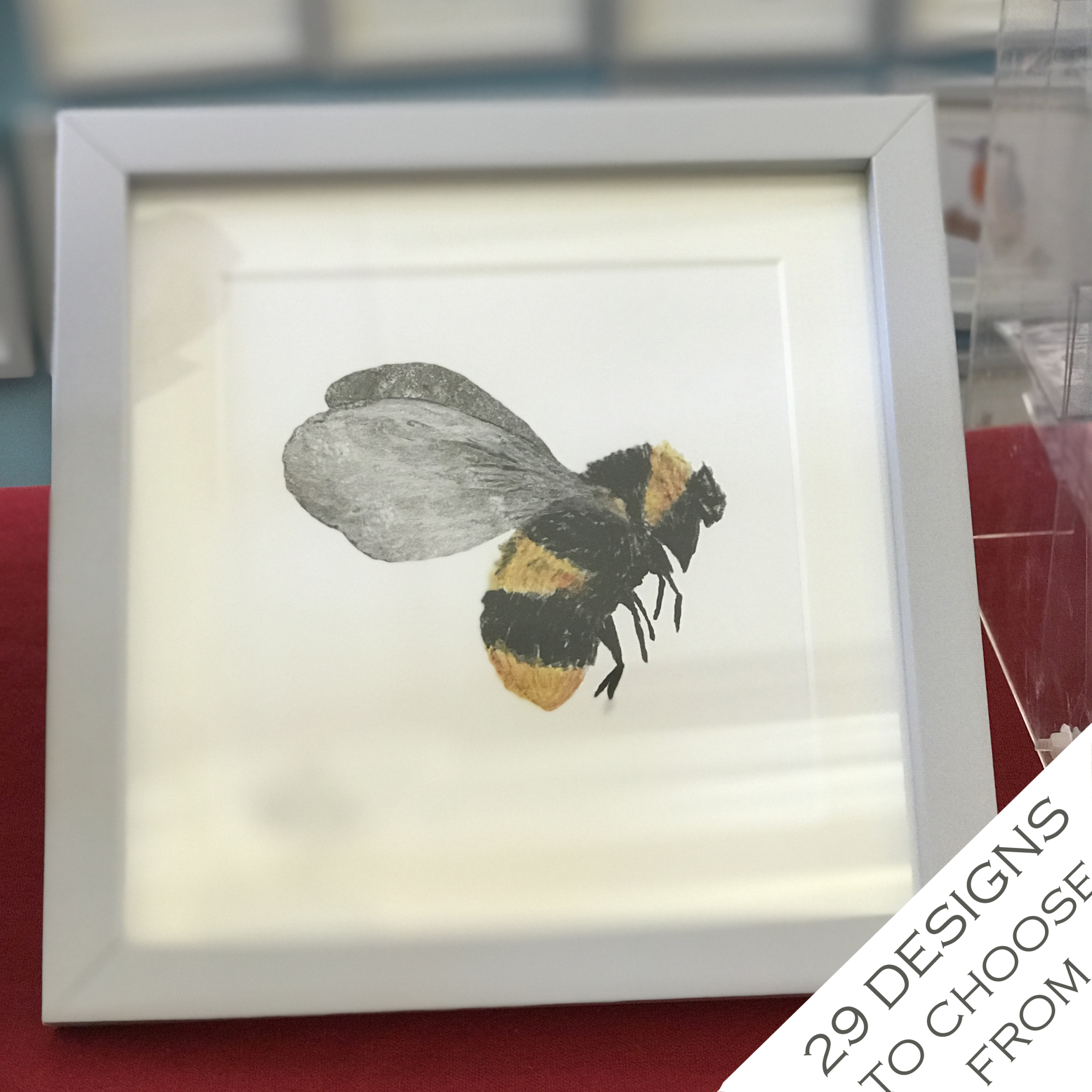 Mini Print 8 inch - Square with a Grey Frame - design of your choice.  (Avail:9 02/24)