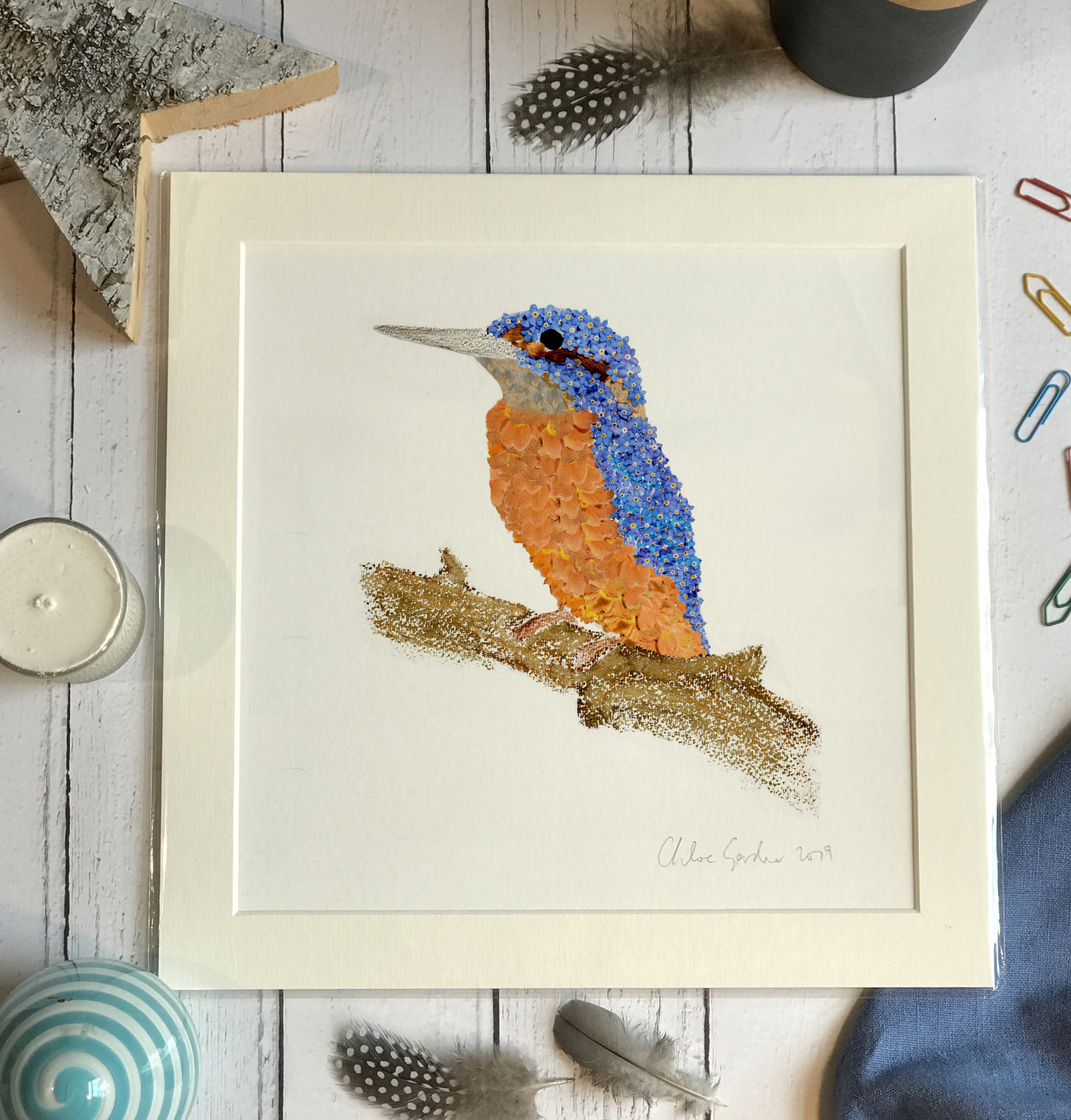 UNFRAMED SQUARE GICLEE Print - NO MOUNT - Medium - VARIOUS DESIGNS - Kingfisher