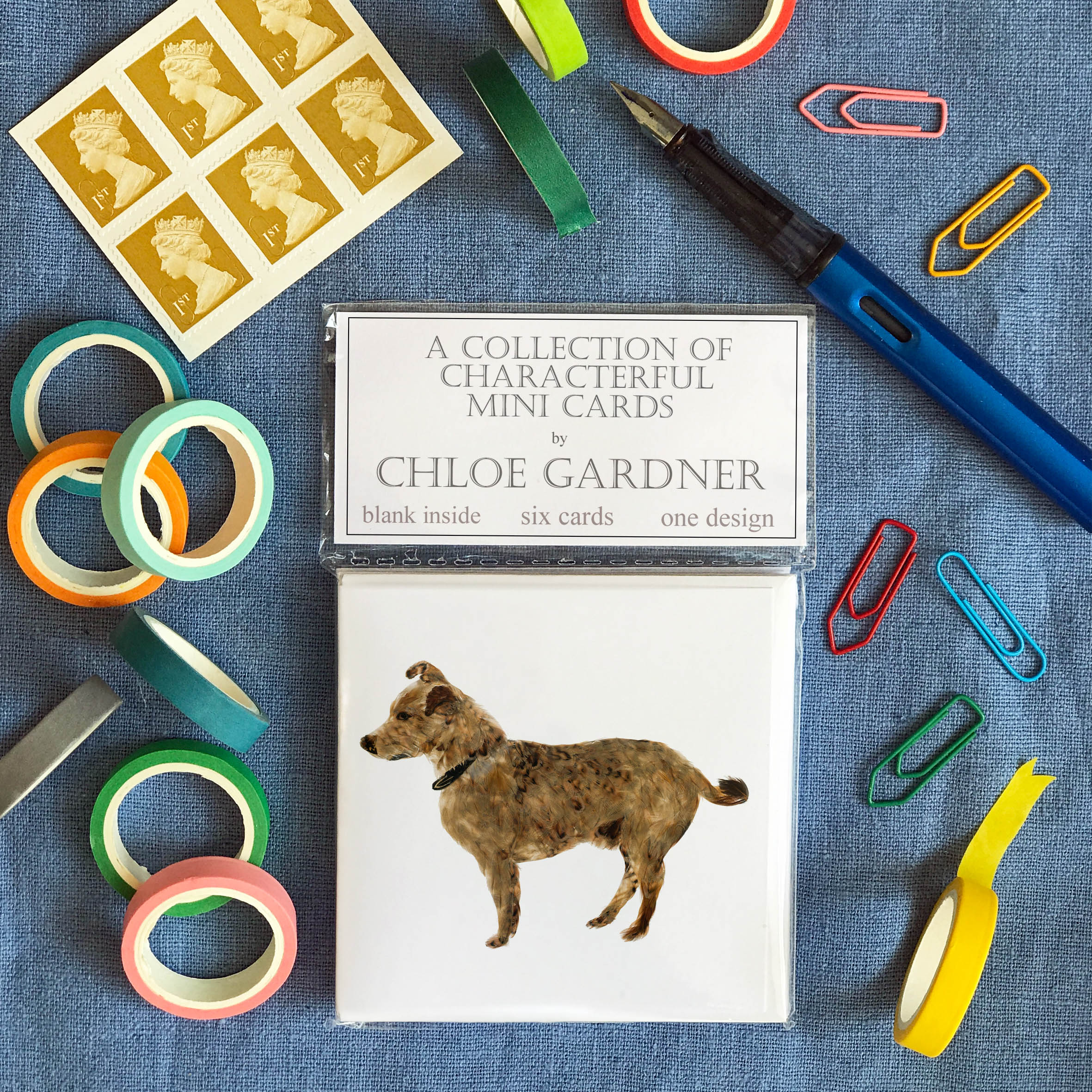 MINI SQUARE CARD PACK - Cubby Dog Design