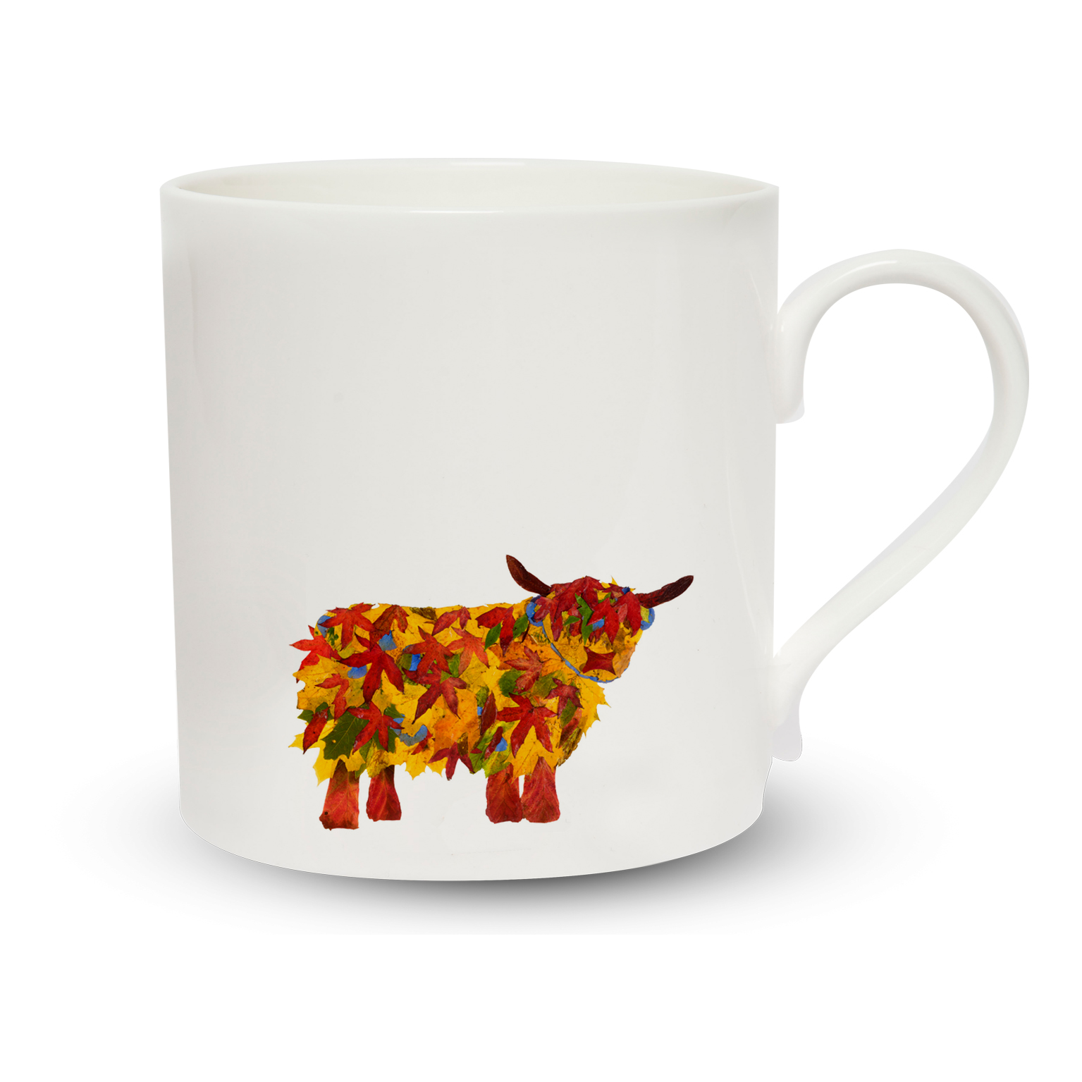 Espresso Mug - Leaf Highland Cow Design