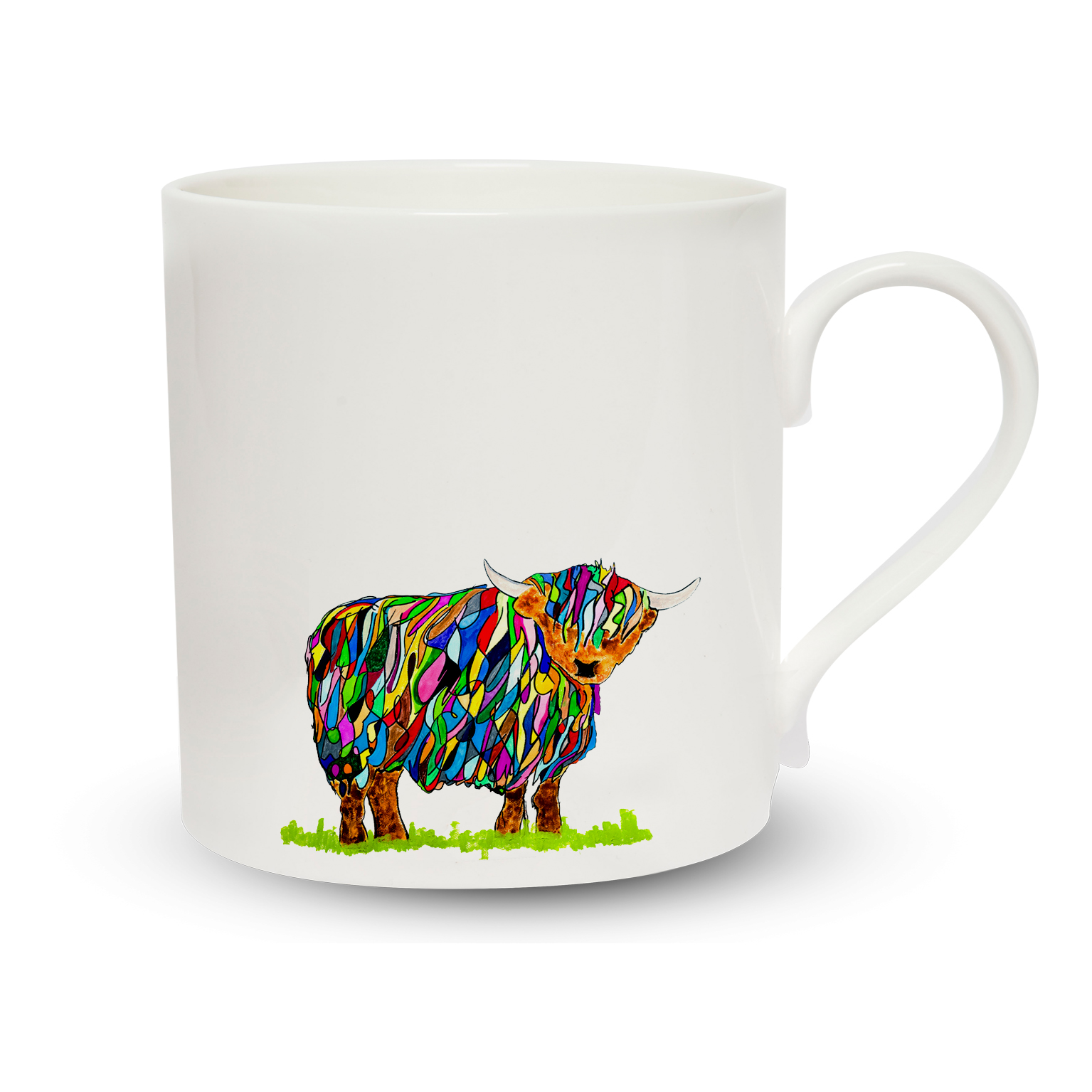 A1 square image 2021 on white espresso bright highland cow