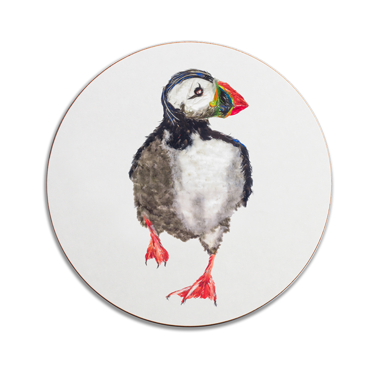 COASTER - Round Running Puffin Design