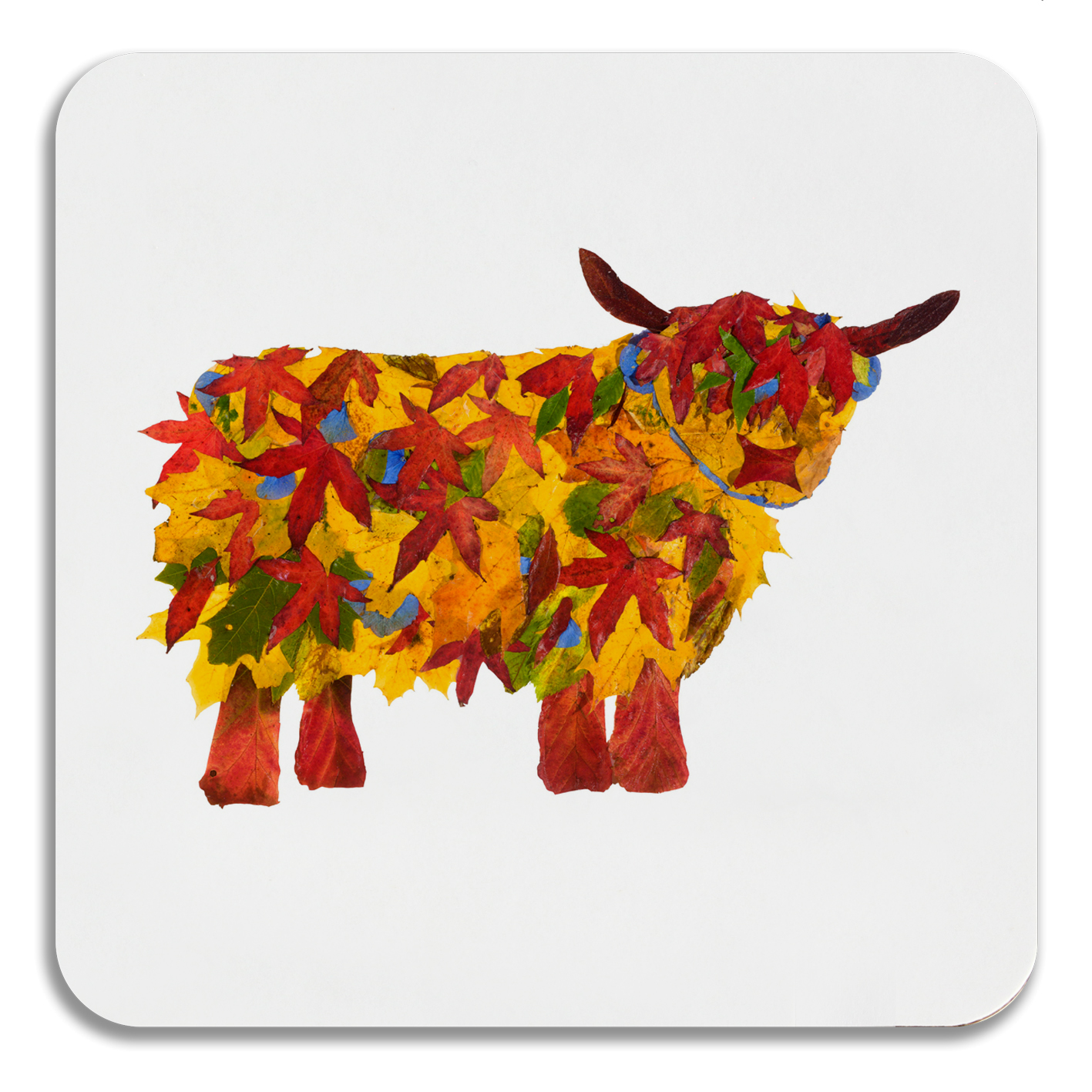 Leaf Highland Cow Design