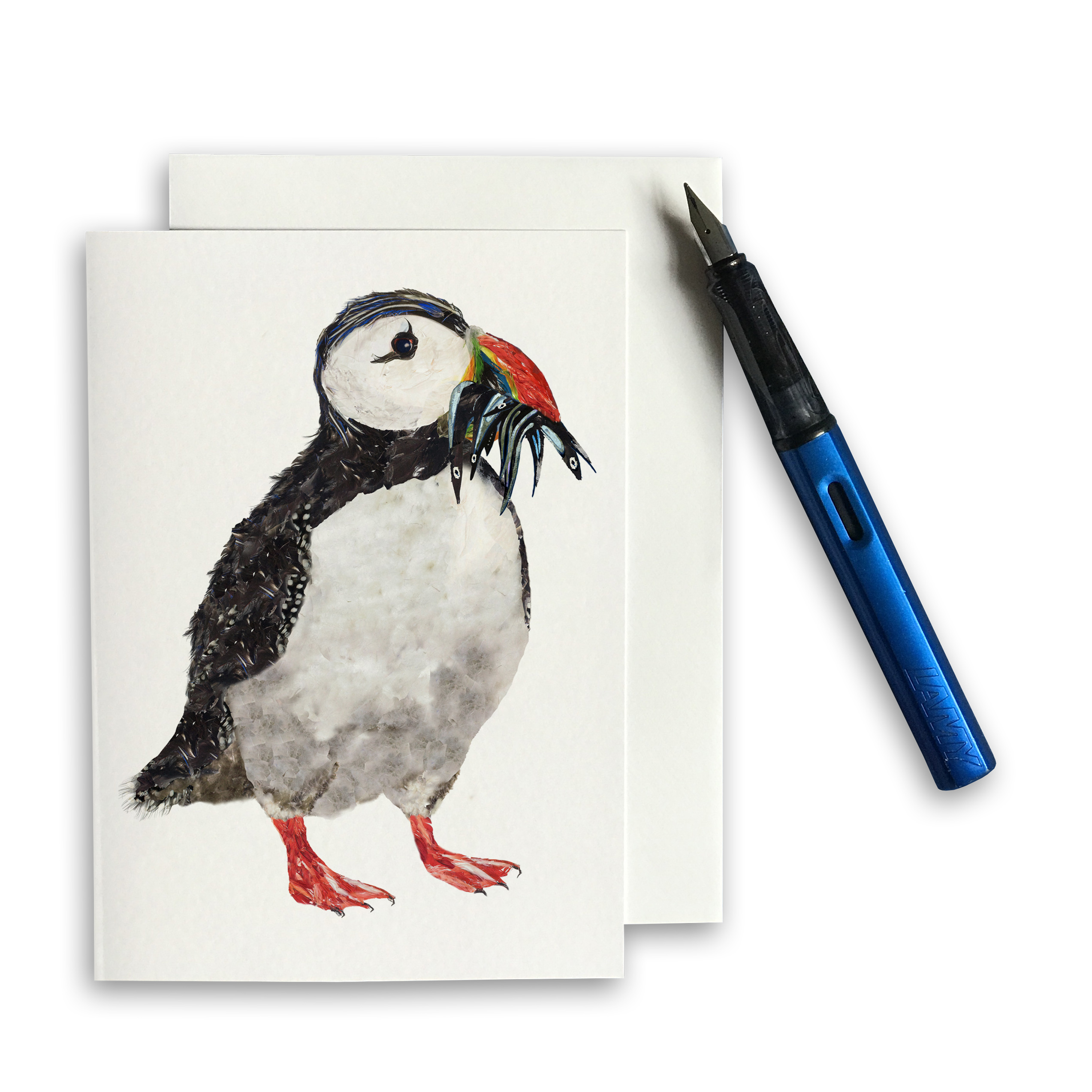 CARD A6 - Puffin with Fish