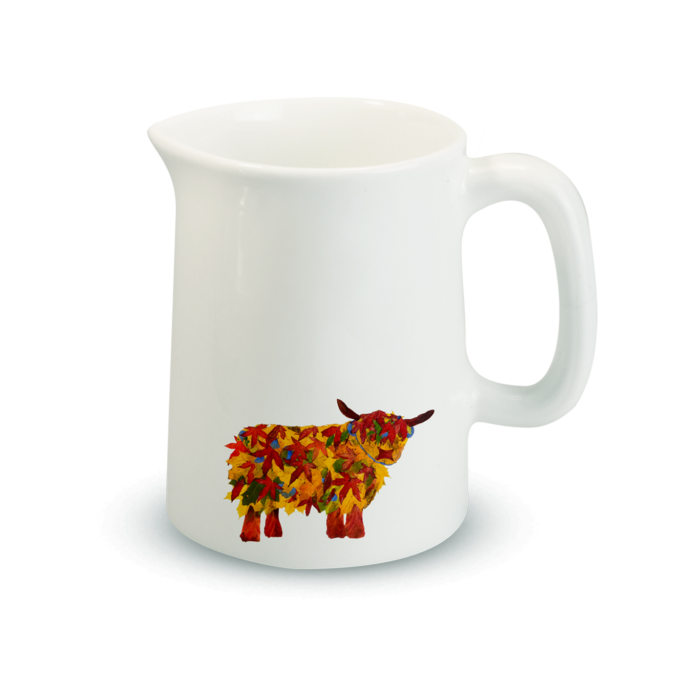 Jug 1/4 Pint Mini Jug - Leaf Highland Cow