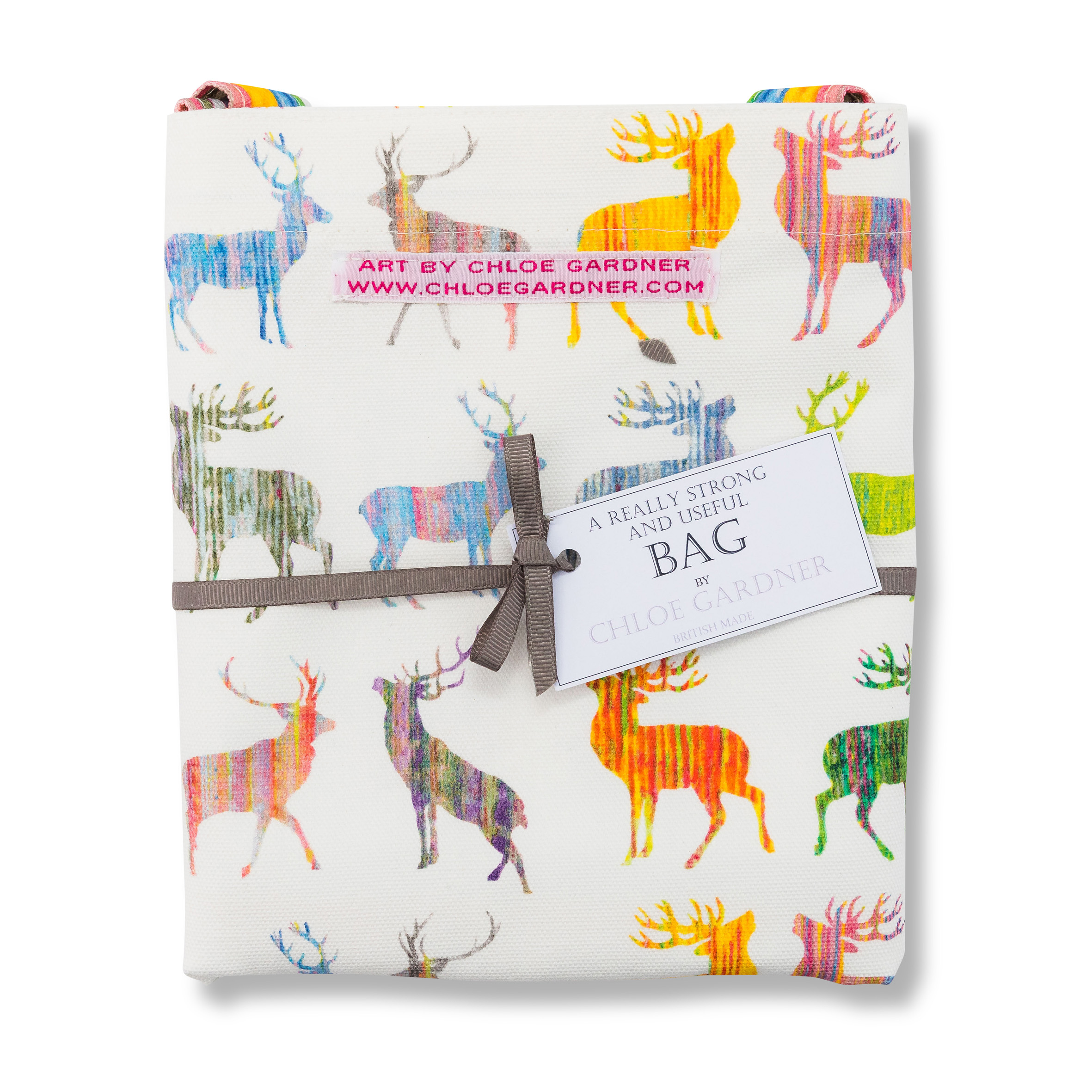 1MB Folded multi stag small bag with grey ribbon square image