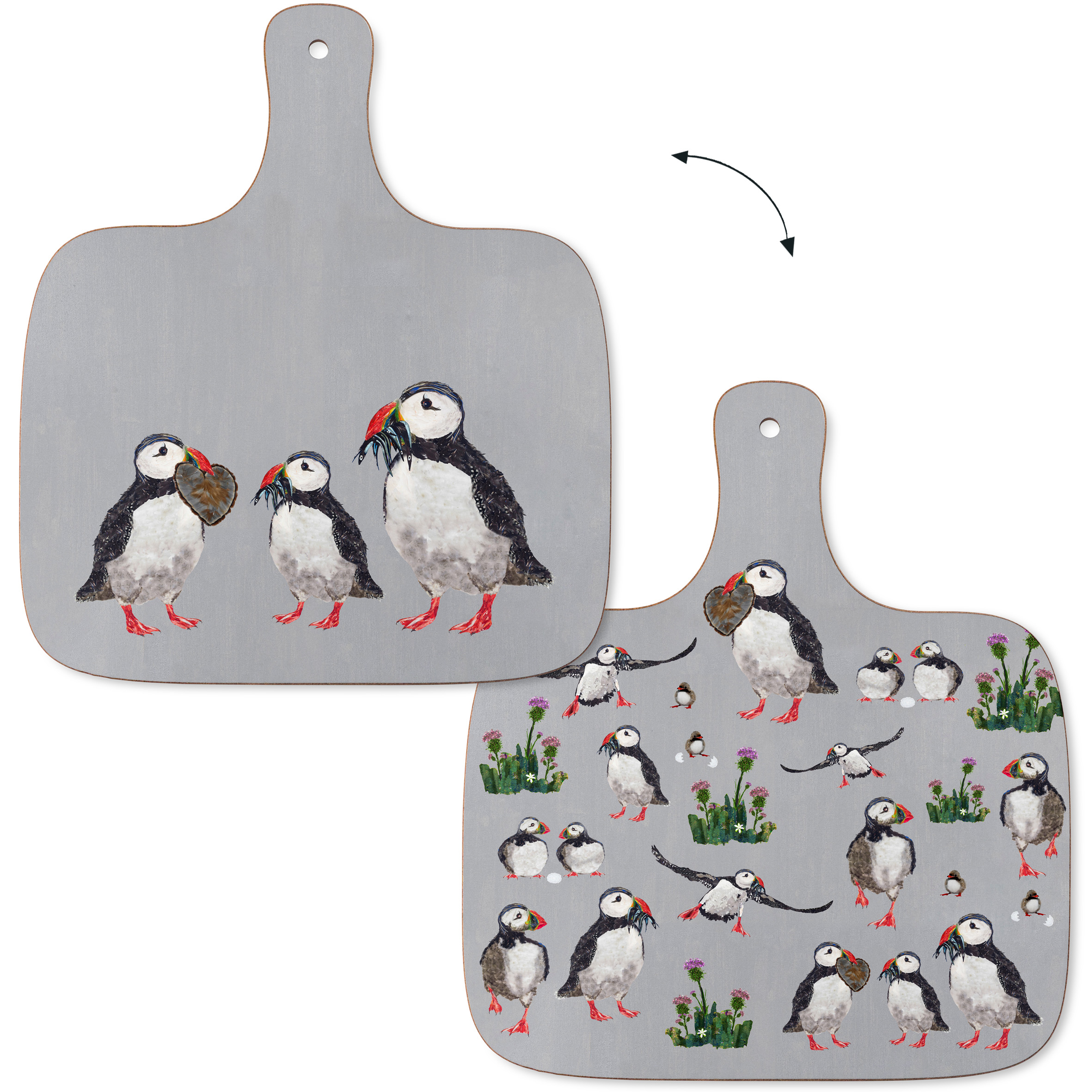 CHOPPING BOARD - MEDIUM- PUFFINS
