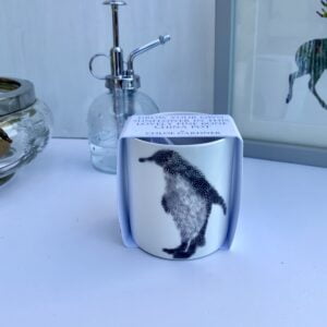 China Pot with Sunflower Seed Penguin