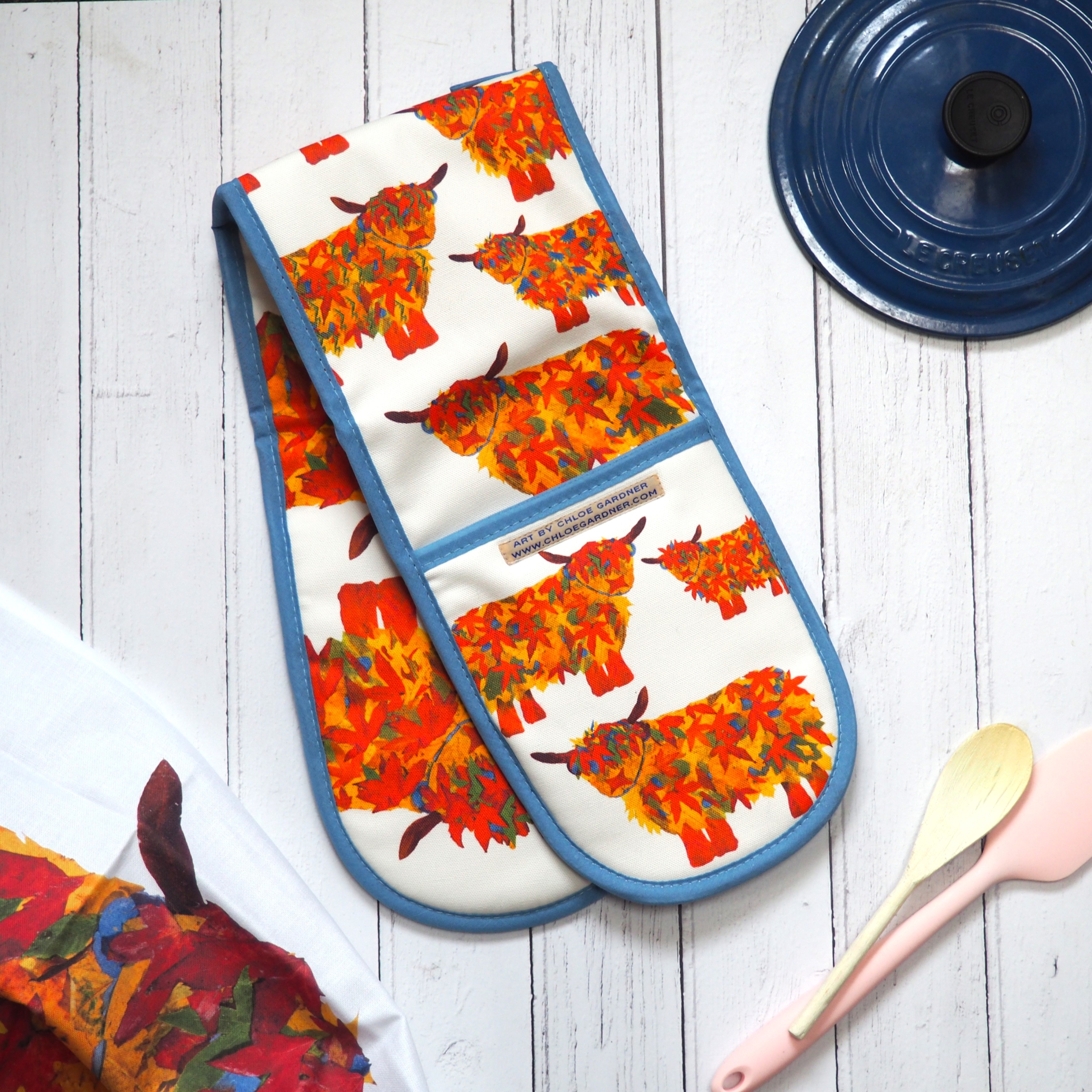 Highland Cow Oven Gloves