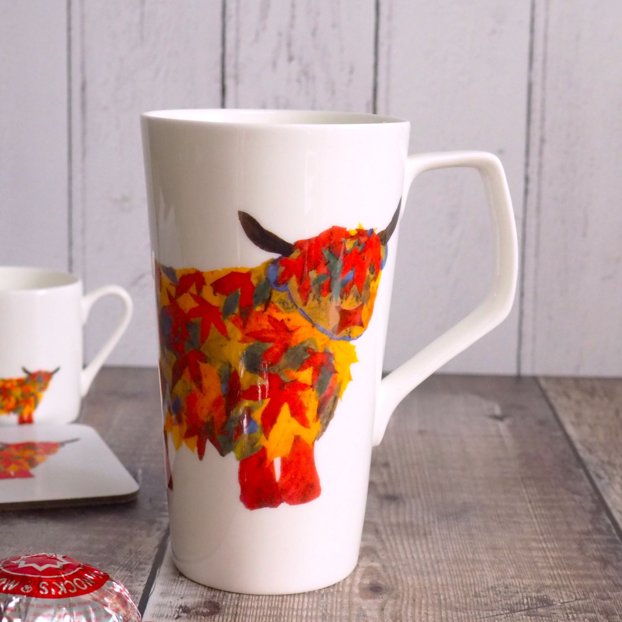 leaf cow latte close up square crop