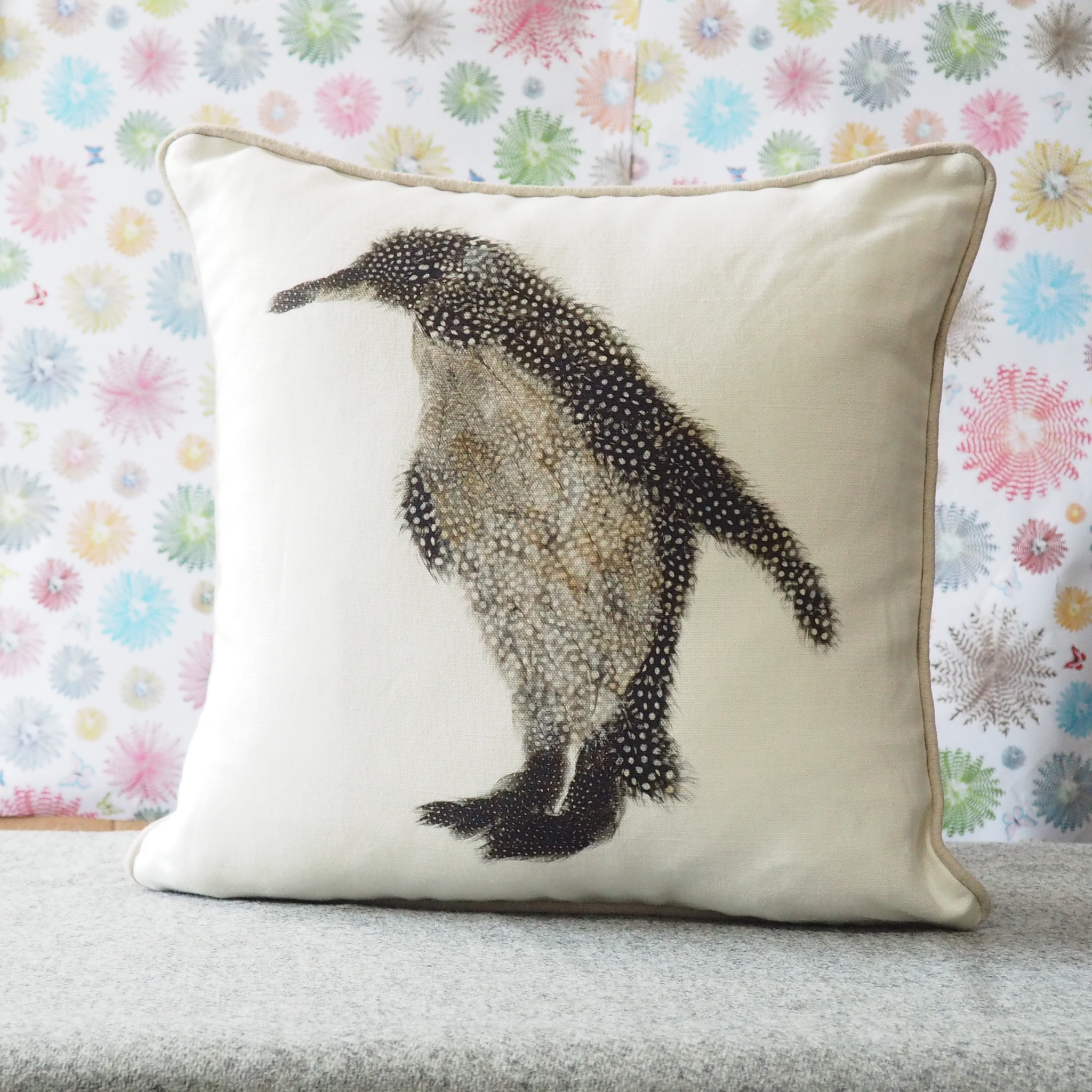 SQUARE CUSHION - Penguin Facing Left (Avail R4F23; 04/25)